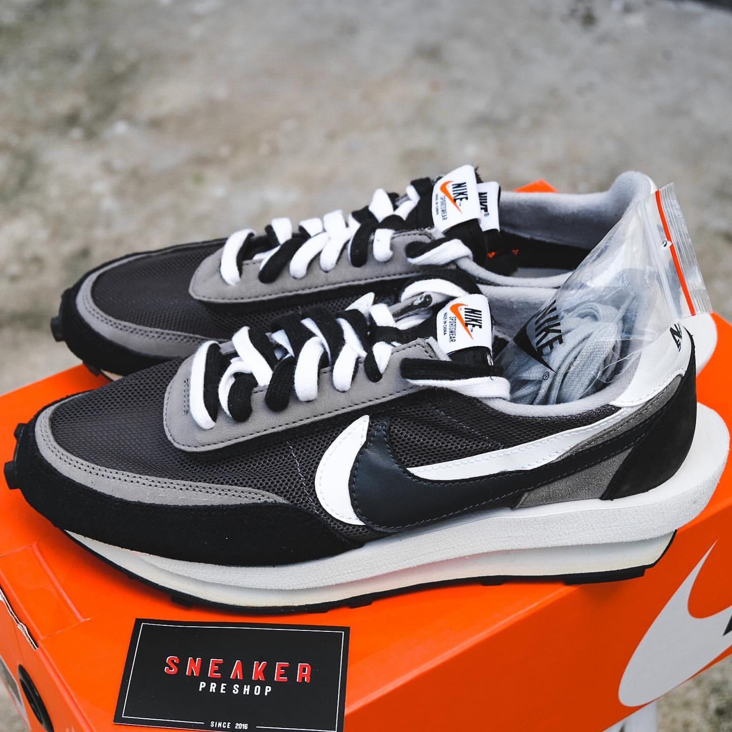 X Sacai Ld Waffle Black Sacai X LDWaffle Black Nylon
