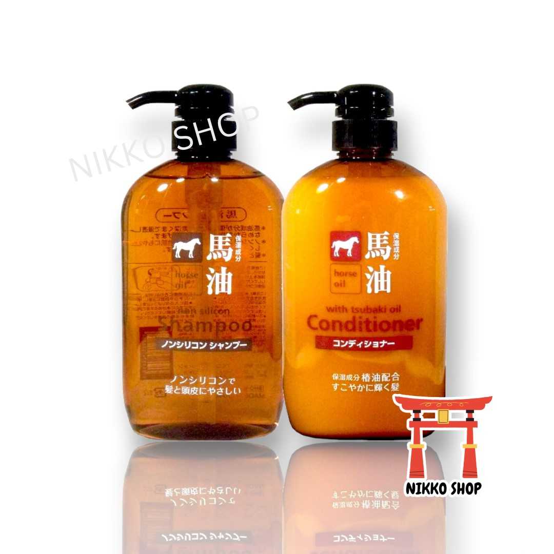 🌸Kumanoyushi Horse Oil Non-silicon Shampoo & Conditioner🌸แชมพูน้ำมันม้า ครีมนวดน้ำมันม้า