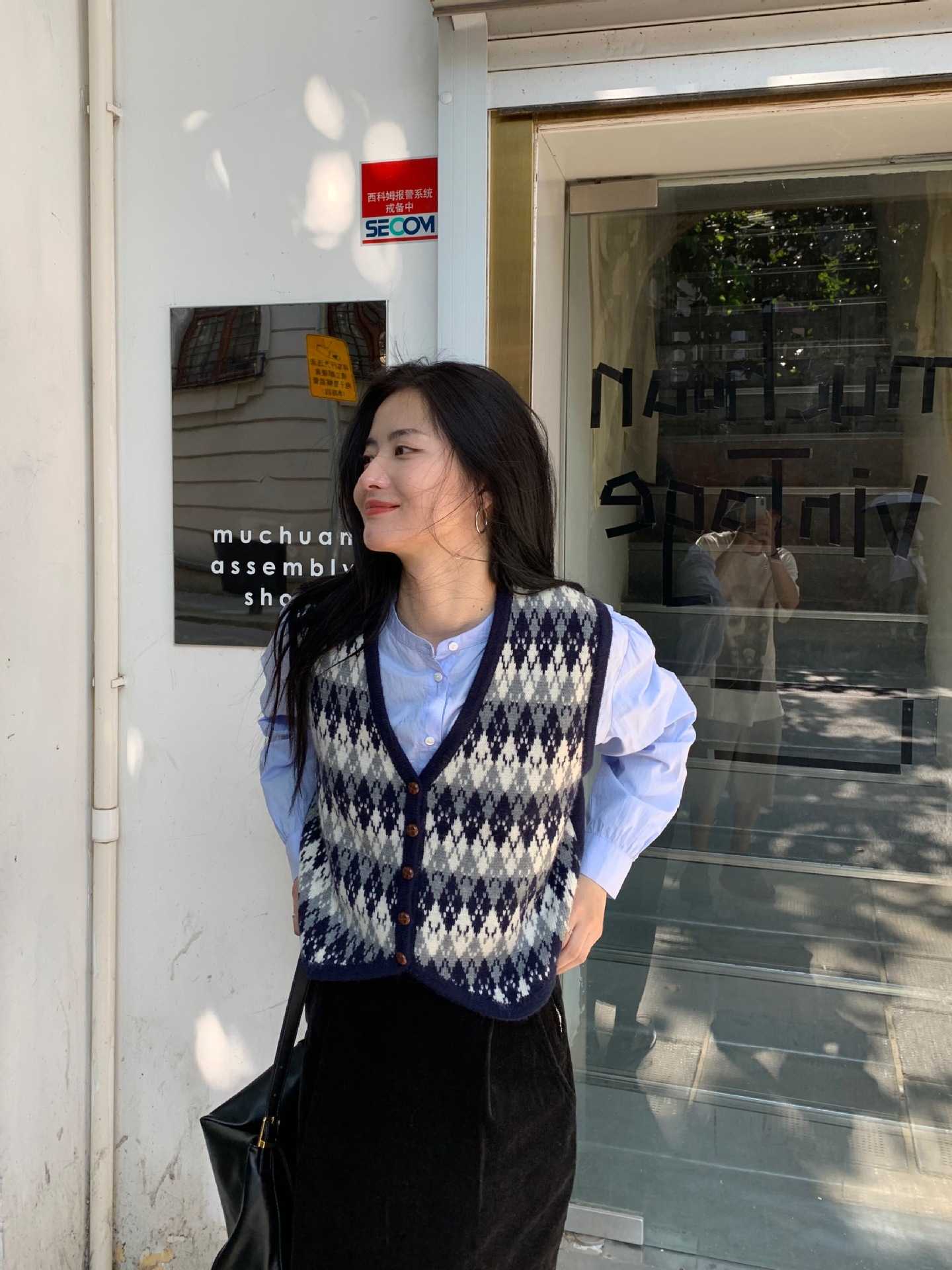 #เสื้อกั๊กไหมพรม สไตล์ Retro #รหัสST159