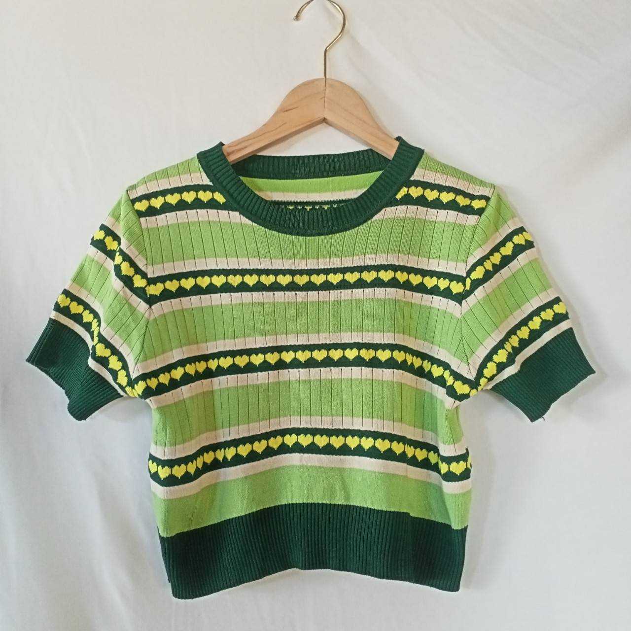 เสื้อแขนสั้นไหมพรม A9