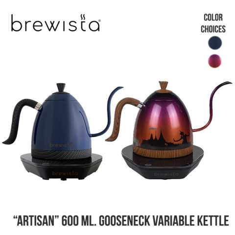 NEW! Logo กาดริปไฟฟ้า Brewista Artisan Variable Temperature Gooseneck Kettle (Color Choices) – 600ml