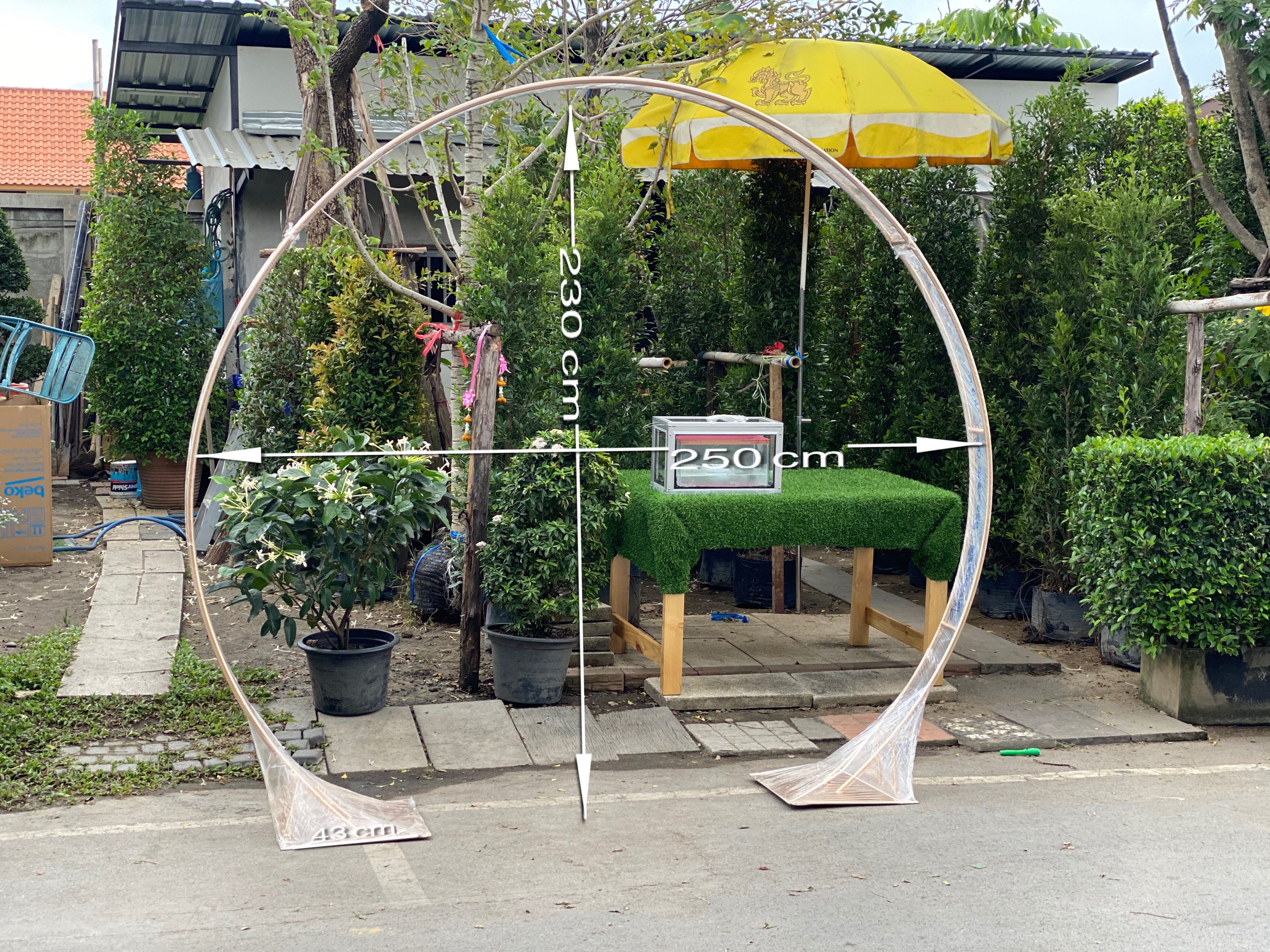 ซุ้มมิติเหล็กเส้นคู่230x250cmPre Oder7-15วัน