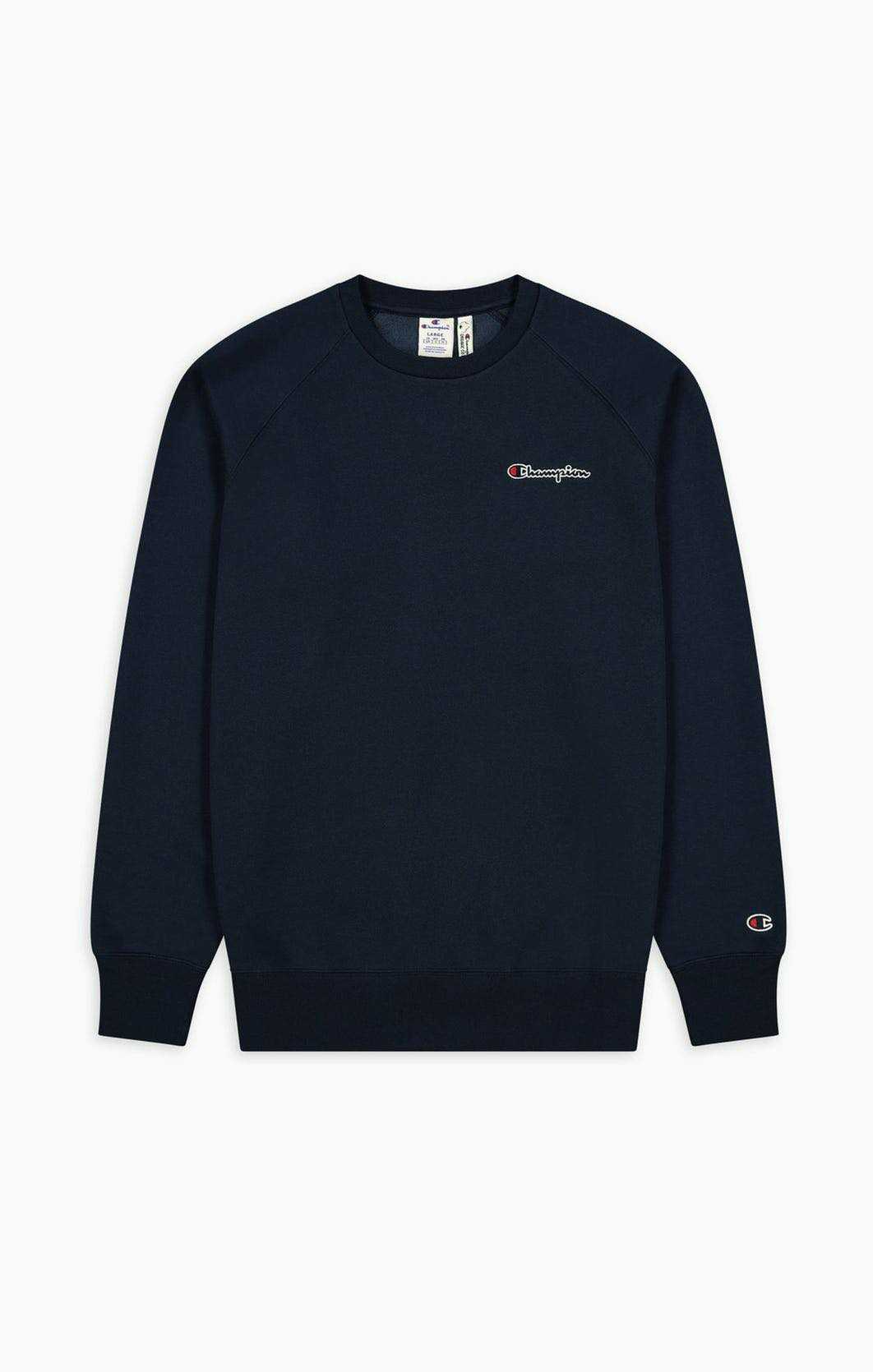 CHAMPION  ORGANIC COTTON BLEND SCRIPT LOGO BACK SWEATSHIRT