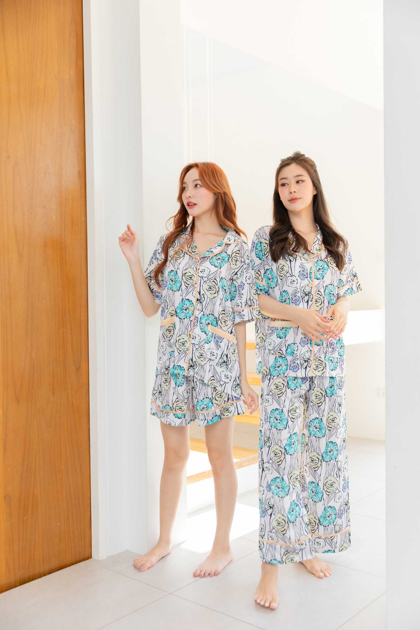 ชุดนอนผ้า Silk Satin  เนื้อผ้านุ่มละมุนผิว ใส่สบายไม่ร้อน (รุ่น N857 T857)