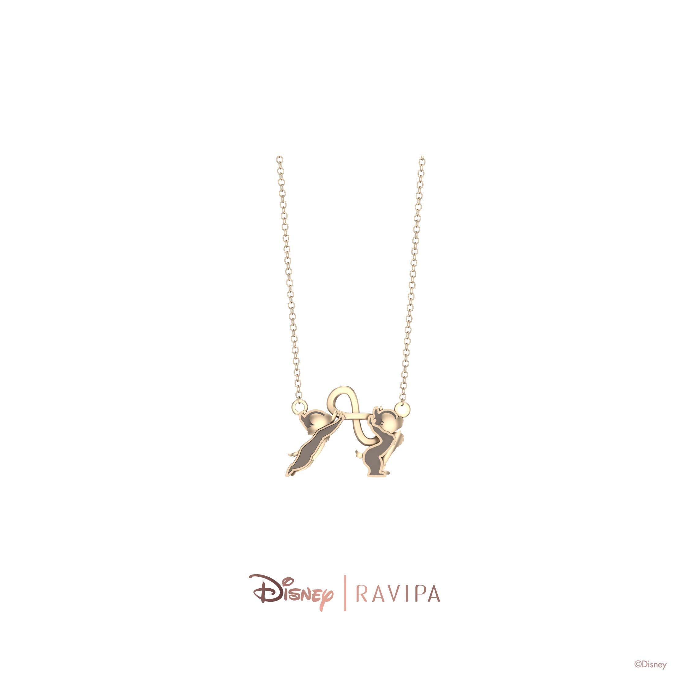 Gold Signature Chip&Dale Necklace