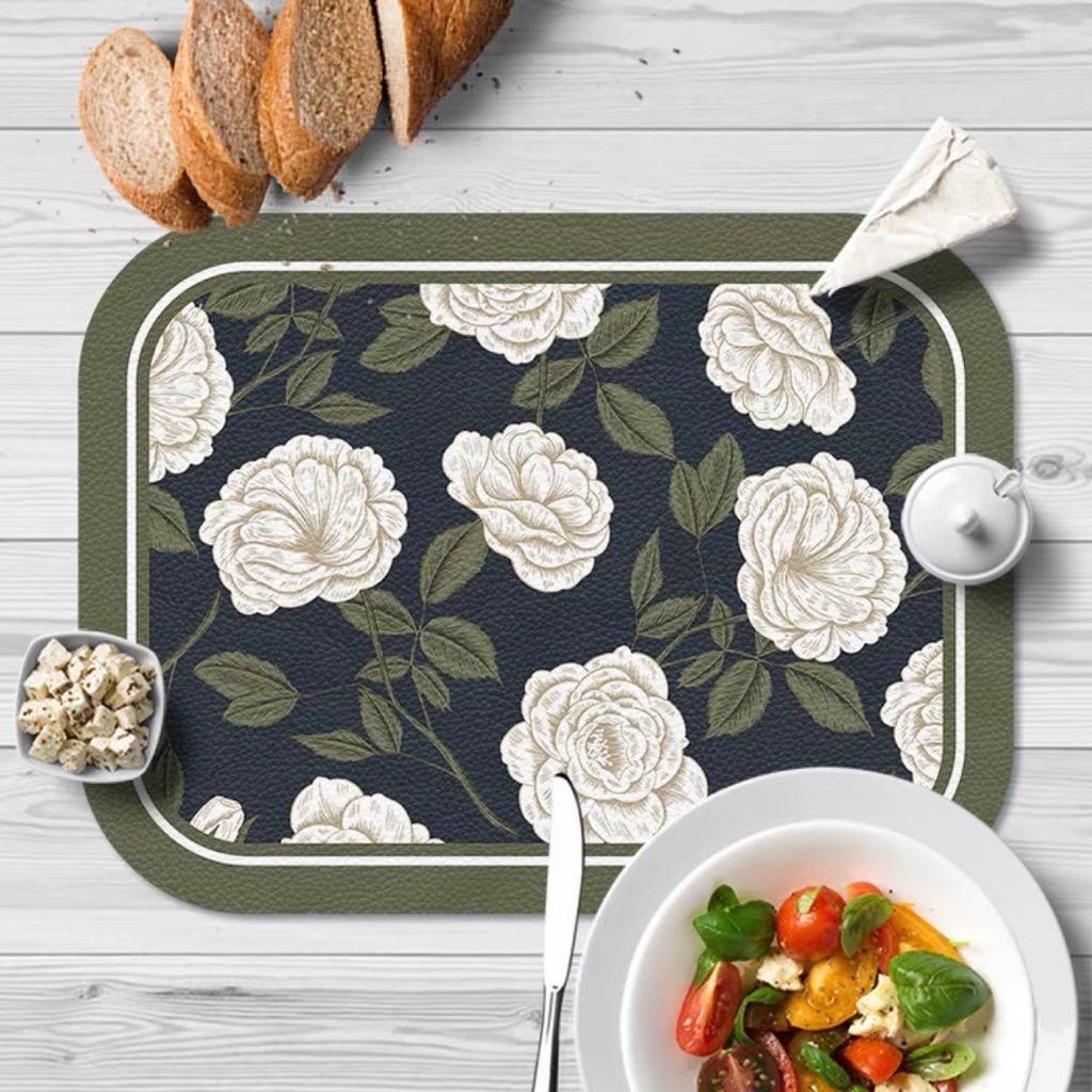 Flower & Leaf Placemat 🌿🍂แผ่นรองจาน ลายดอกไม้ ใบไม้