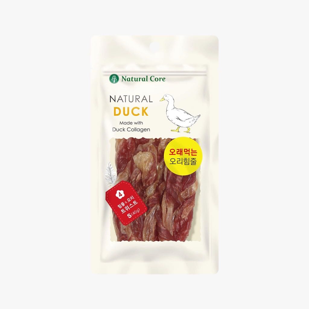 ￼Natural Duck Tendon & Duck Twist S 40g ของว่างสุนัข เนื้อเป็ดเเละเป็ดเกลียว ไม่อ้วนผลิตจากเนื้อเป็ด