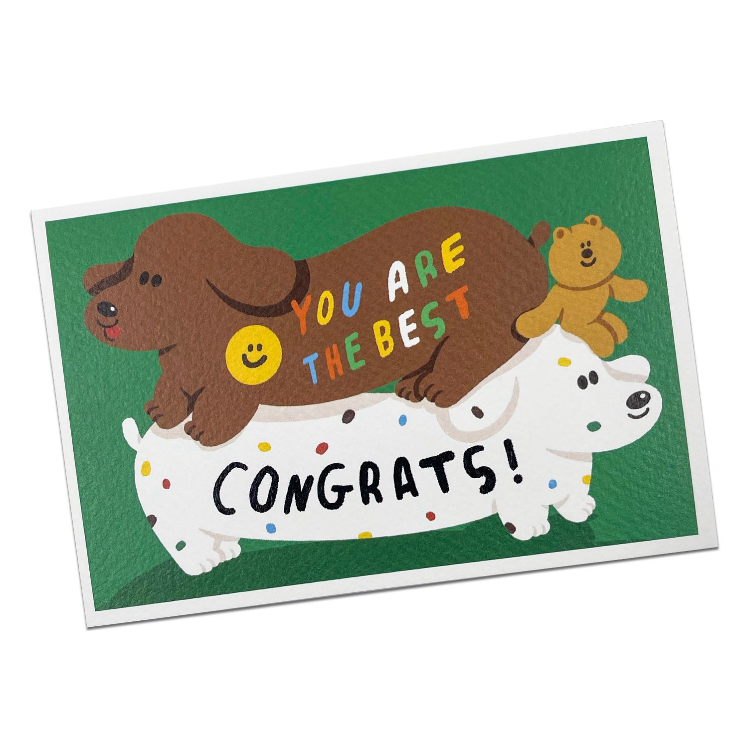 texture postcard - congrats