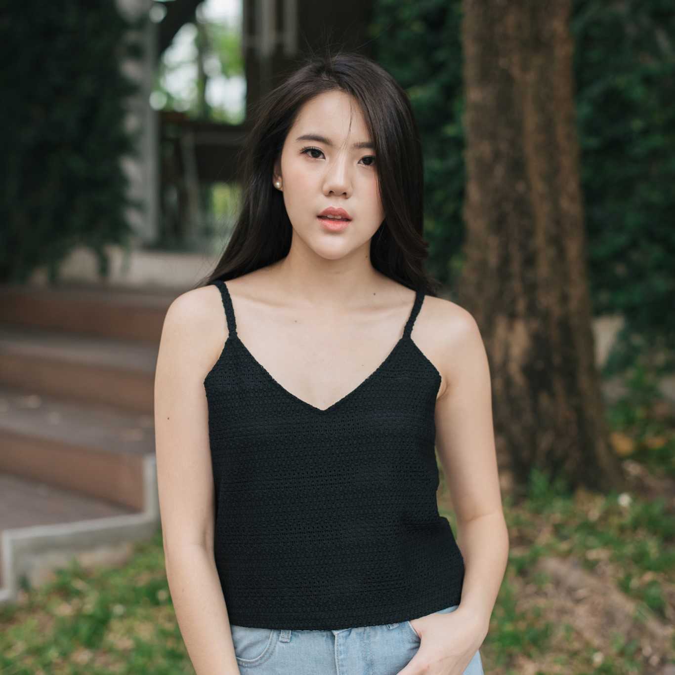 Lace Crop Black #SALE