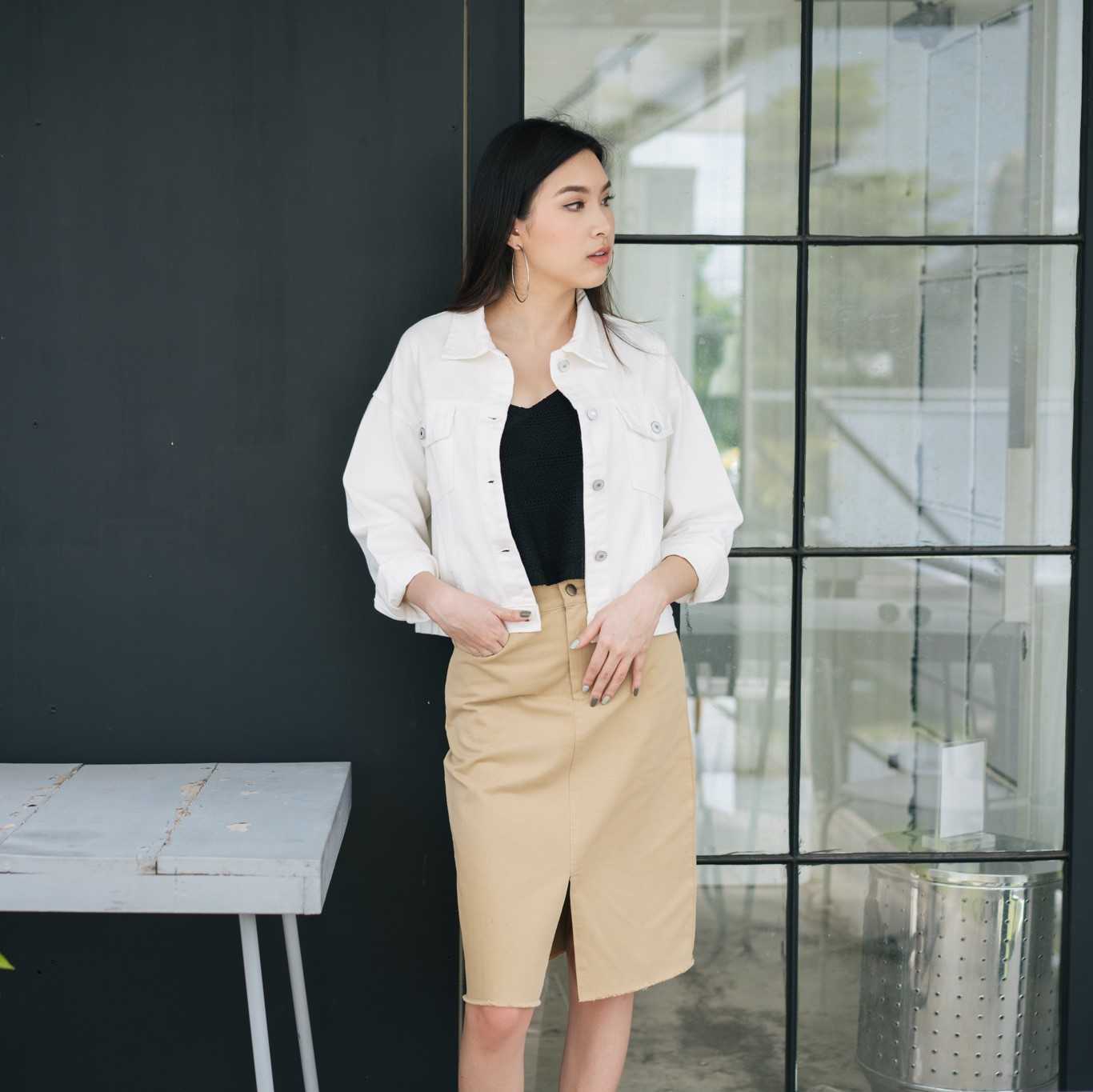 Pencil Skirt Beige #SALE