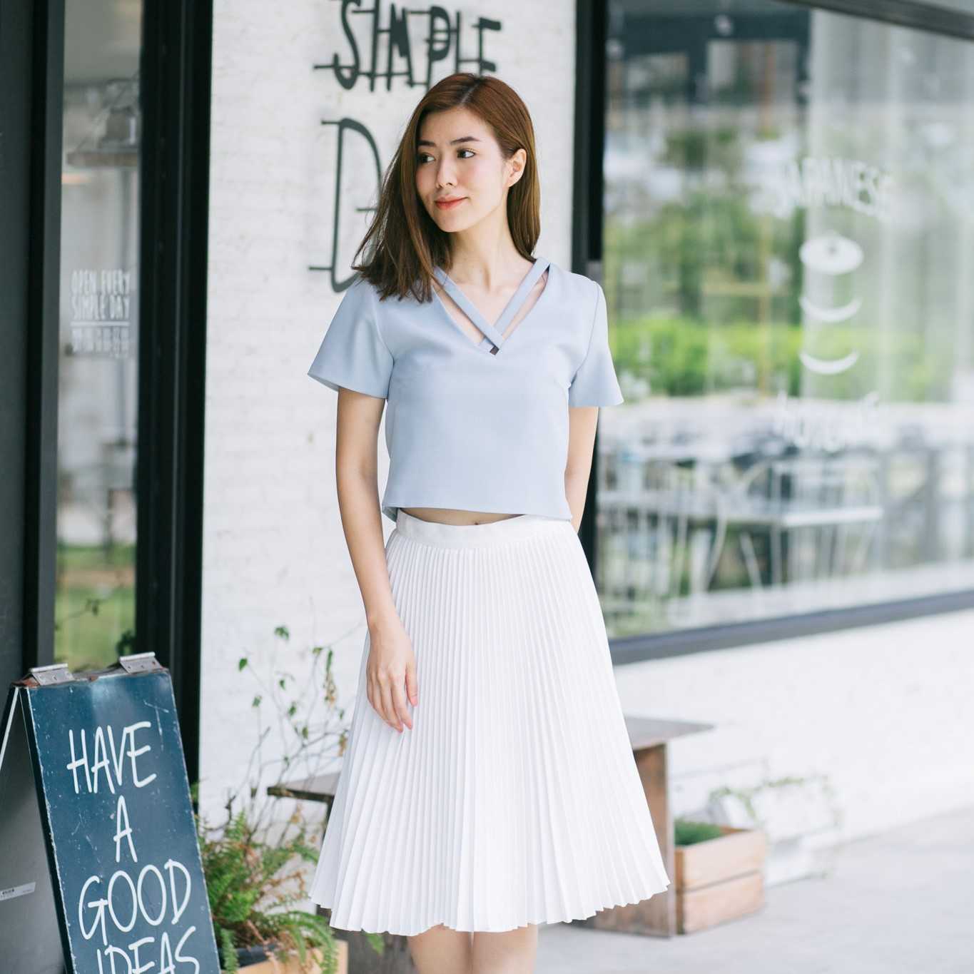 Long pleat skirt  #SALE