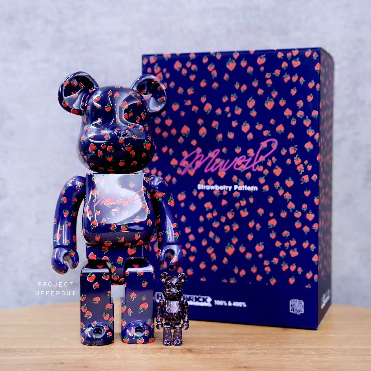 BE@RBRICK 400%+100% MUVEIL : Strawberry Pattern [New]
