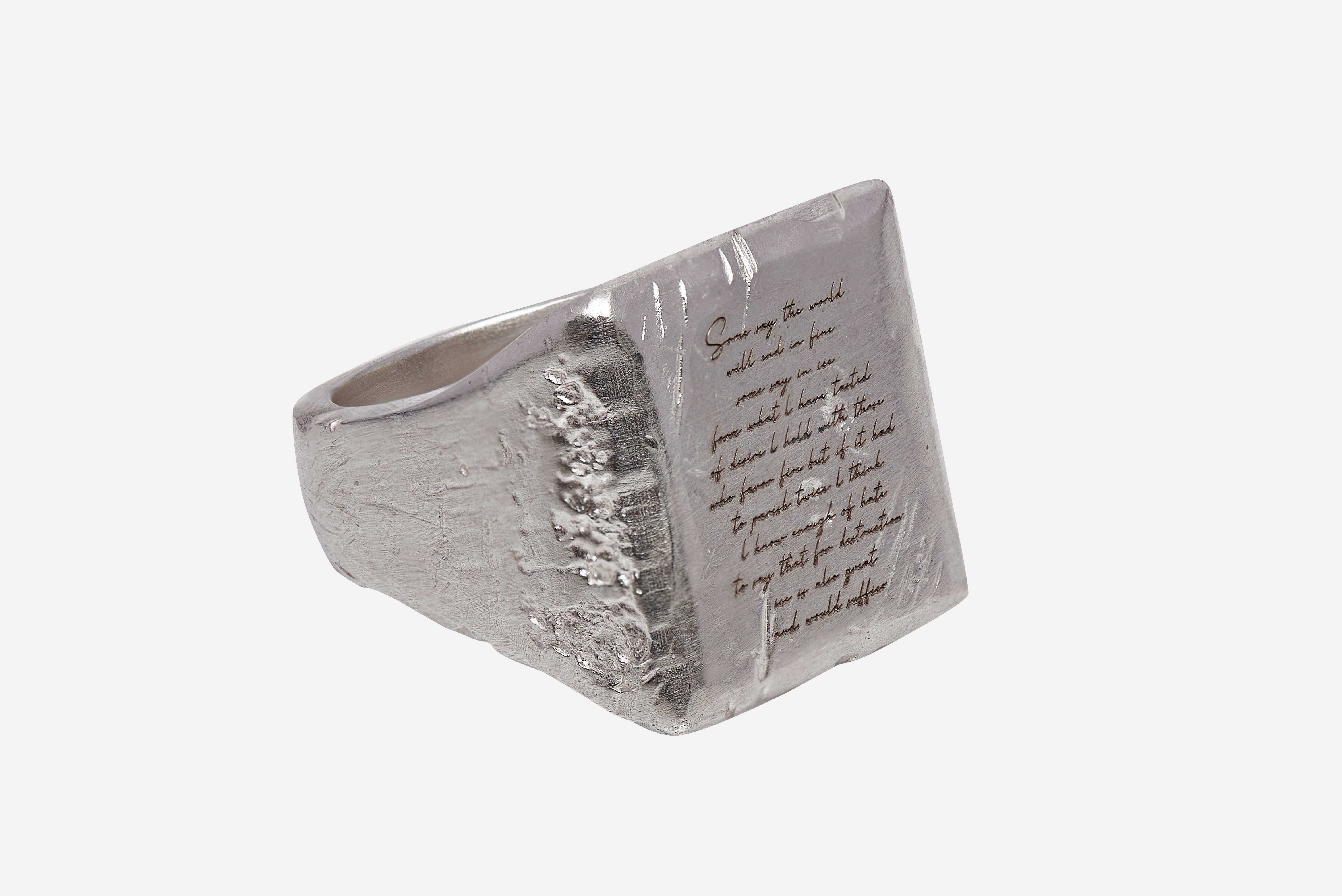 'POETRY' 925 SILVER  DAMAGED RINGS