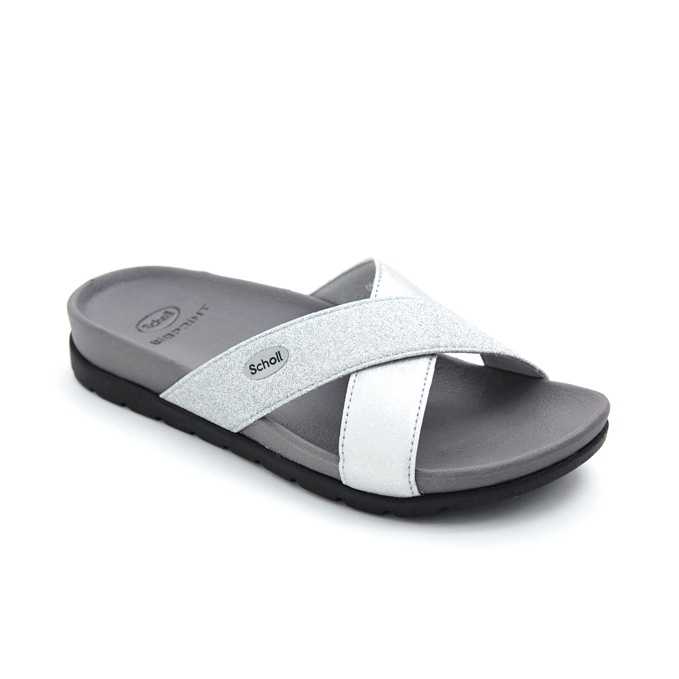 SCHOLL Remi Bioprint Sandals -Silver [W] NEA รองเท้าแตะ เพื่อสุขภาพ ผู้หญิง สกอล์ แท้