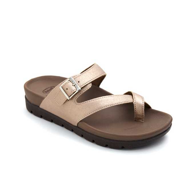 SCHOLL Hera Bioprint Sandals -Bronze [W] NEA รองเท้าแตะ เพื่อสุขภาพ ผู้หญิง สกอล์ แท้