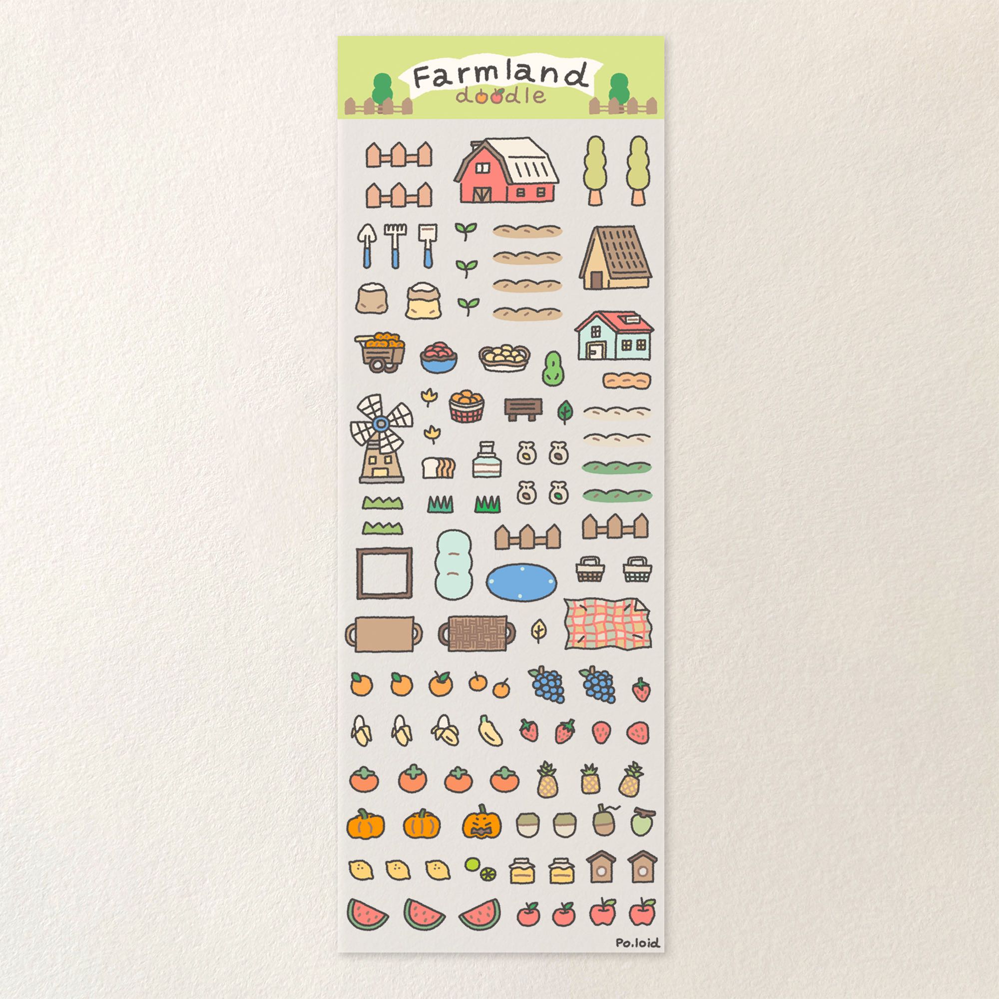 Farmland doodle sticker