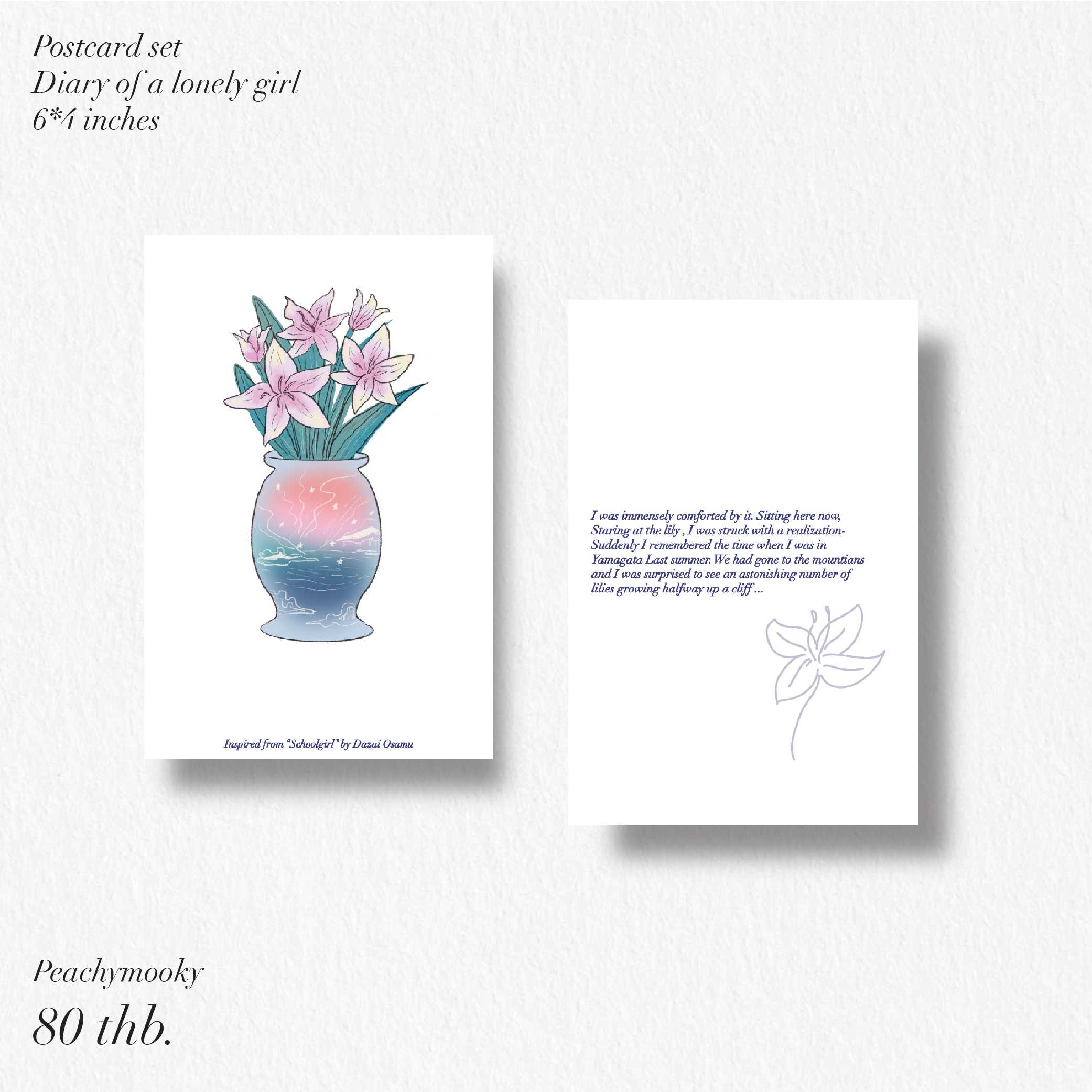 Diary of a lonely girl | Lily Vase