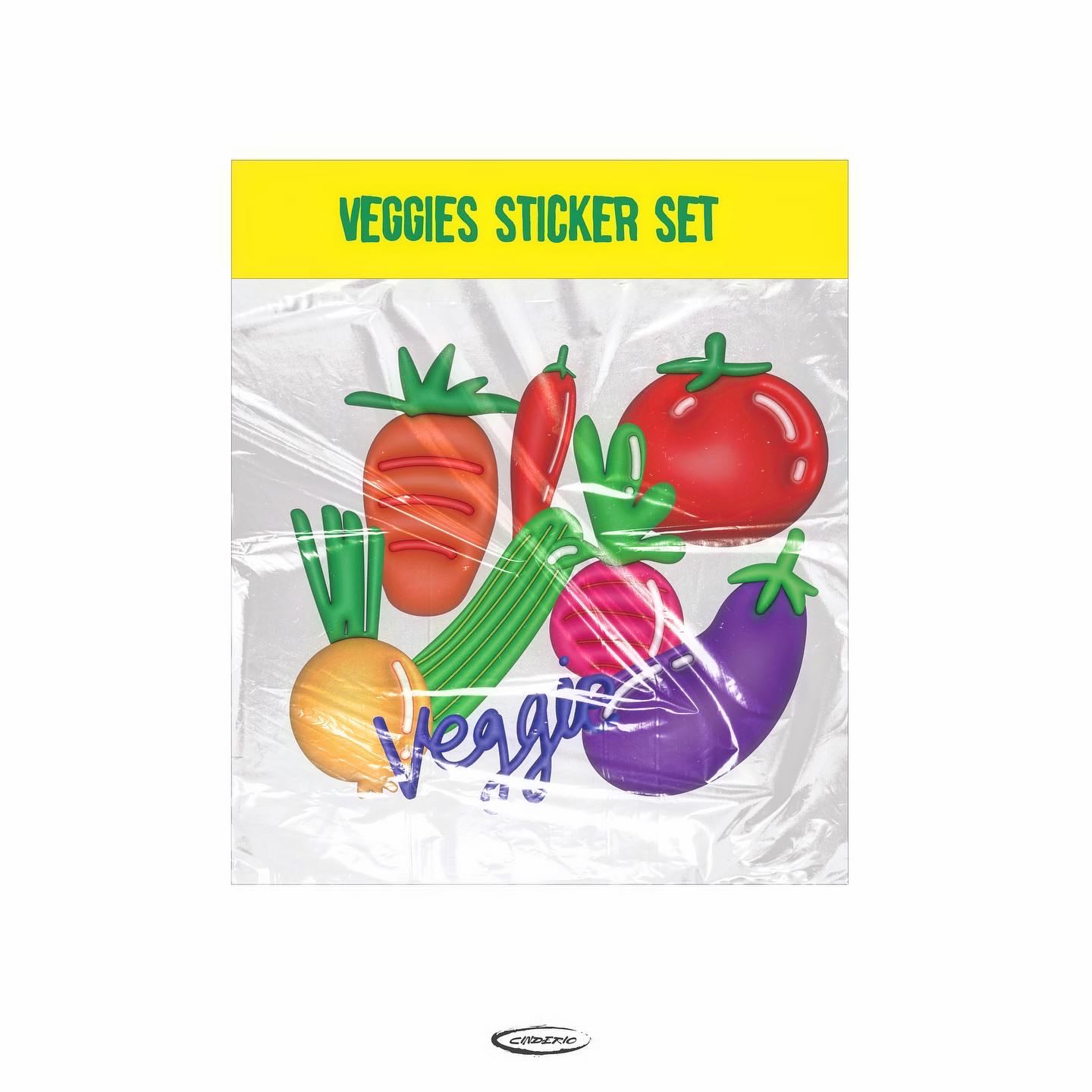 Veggies sticker set