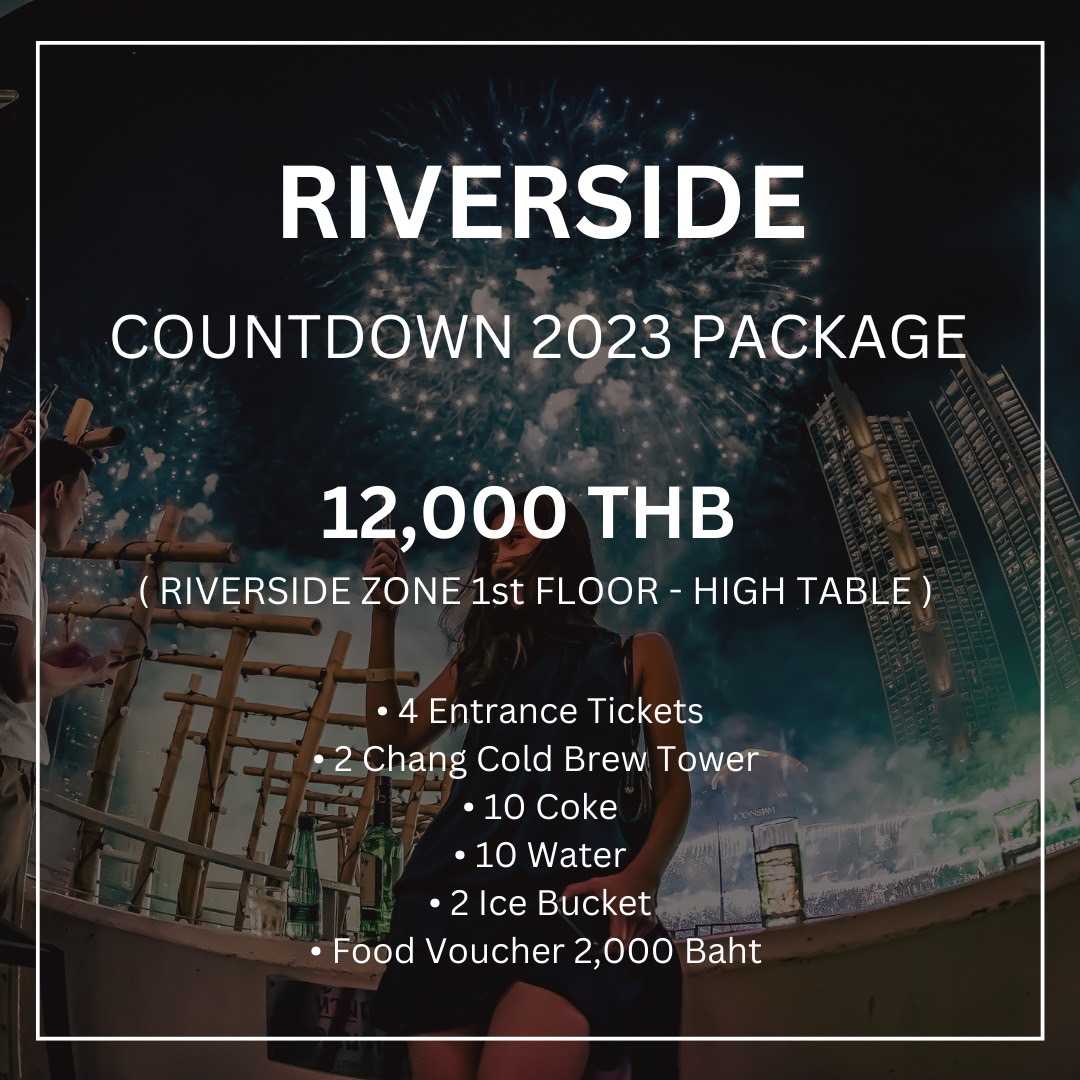 [HIGH TABLE 1 - 8] Riverside Zone 1st Floor - High Table for Countdown 2023
