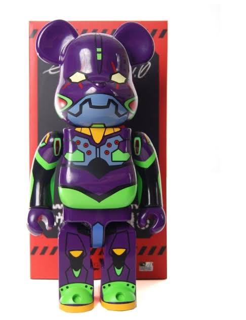 Bearbrick EVANGELON 1.0 EVA-01 NIGHT COLOR 400%