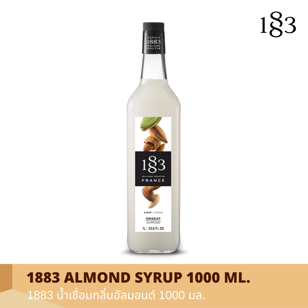 1883 ALMOND FLAVORED SYRUP 1000 ml.