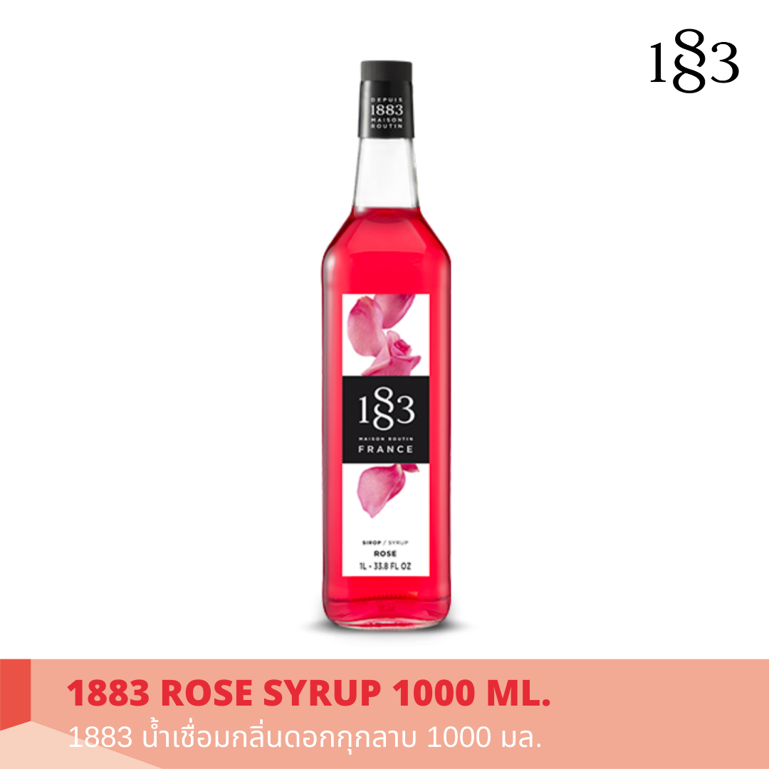 1883 ROSE FLAVORED SYRUP 1000 ml.