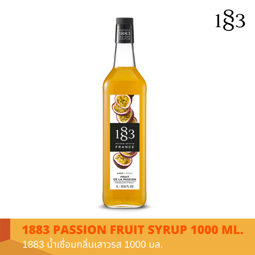 1883 PASSION FRUIT FLAVORED SYRUP 1000 ml.