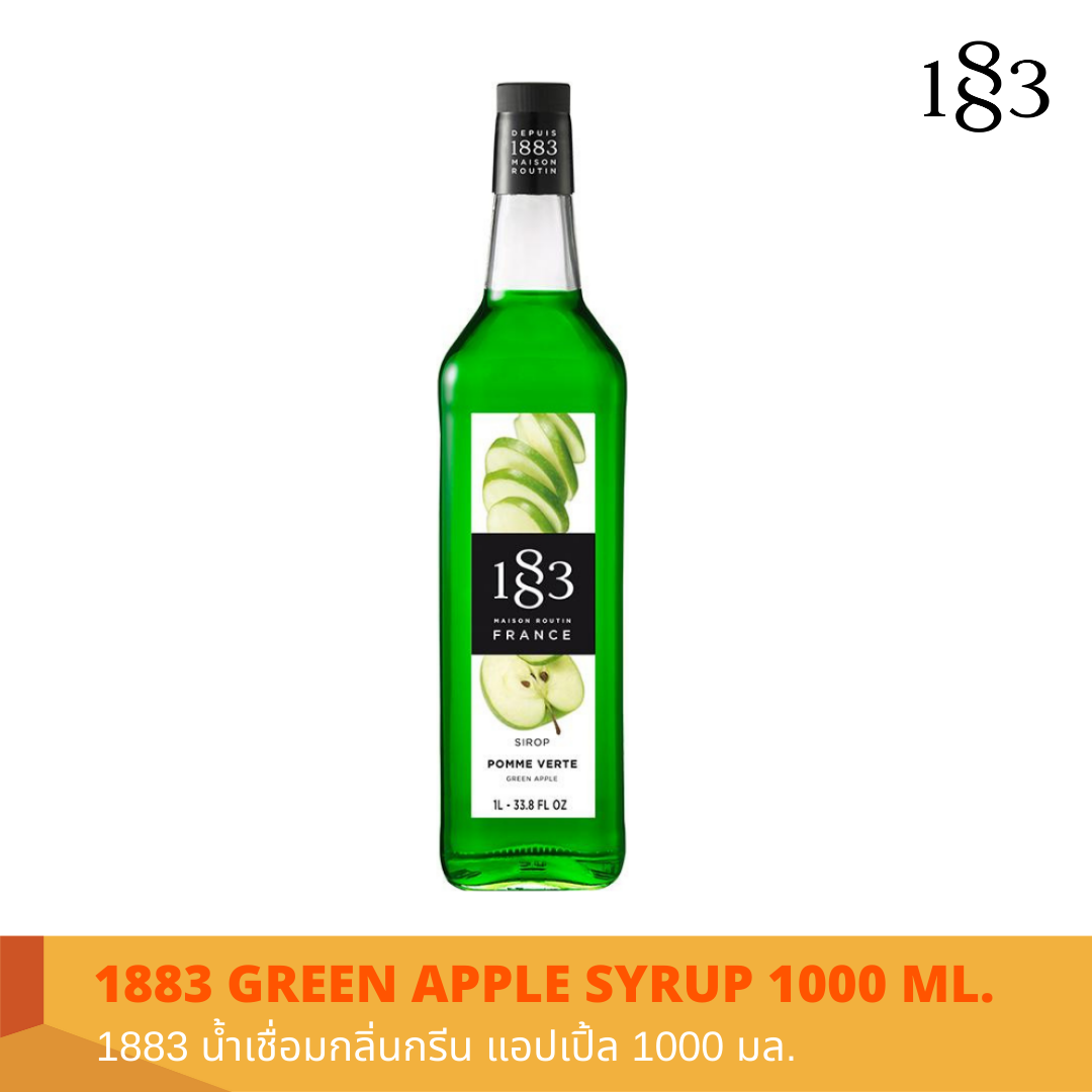 1883 GREEN APPLE FLAVORED SYRUP 1000 ml.