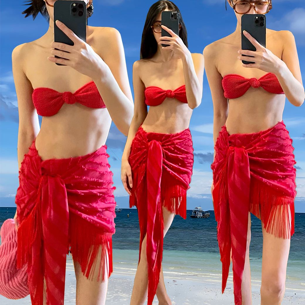 New Mare Sarong Skirt - SAVVY RED แดง