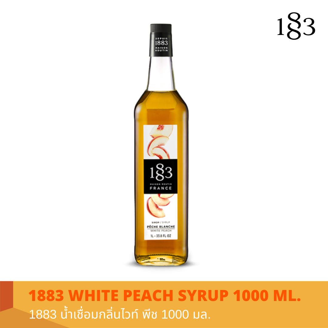 1883 WHITE PEACH FLAVORED SYRUP 1000 ml.