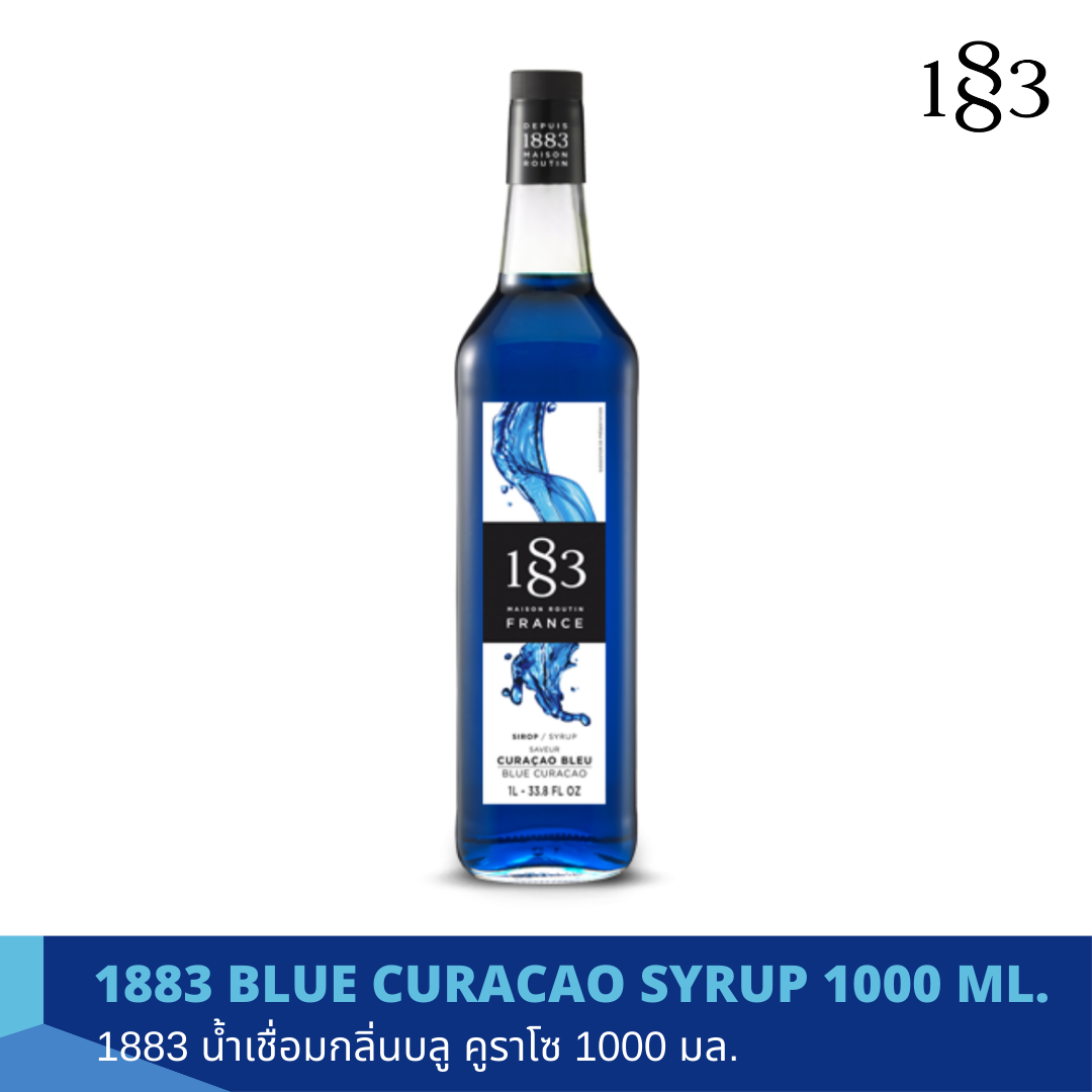 1883 BLUE CURACAO FLAVORED SYRUP 1000 ml.