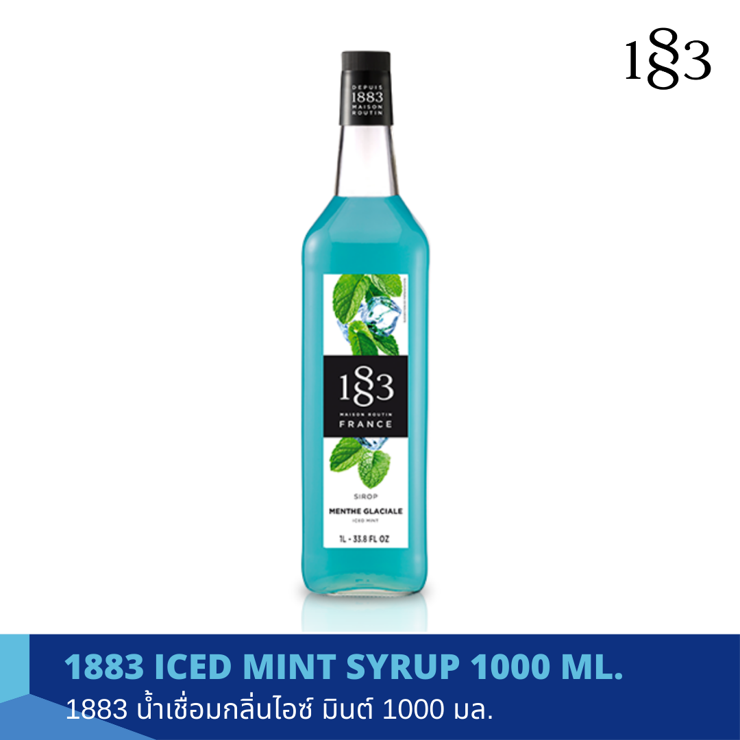 1883 ICED MINT FLAVORED SYRUP 1000 ml.