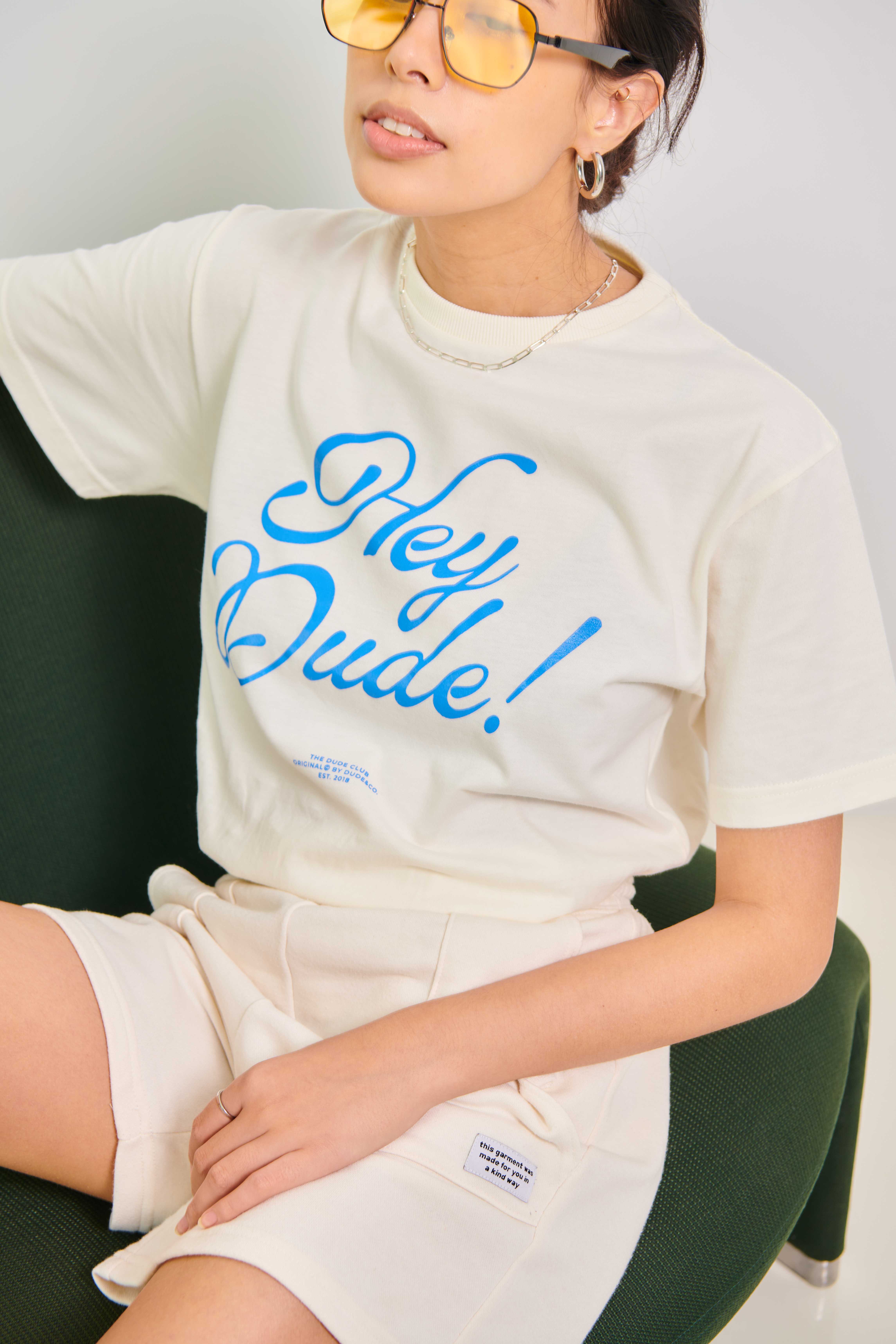 Hey Dude! T-Shirt (Off-White)