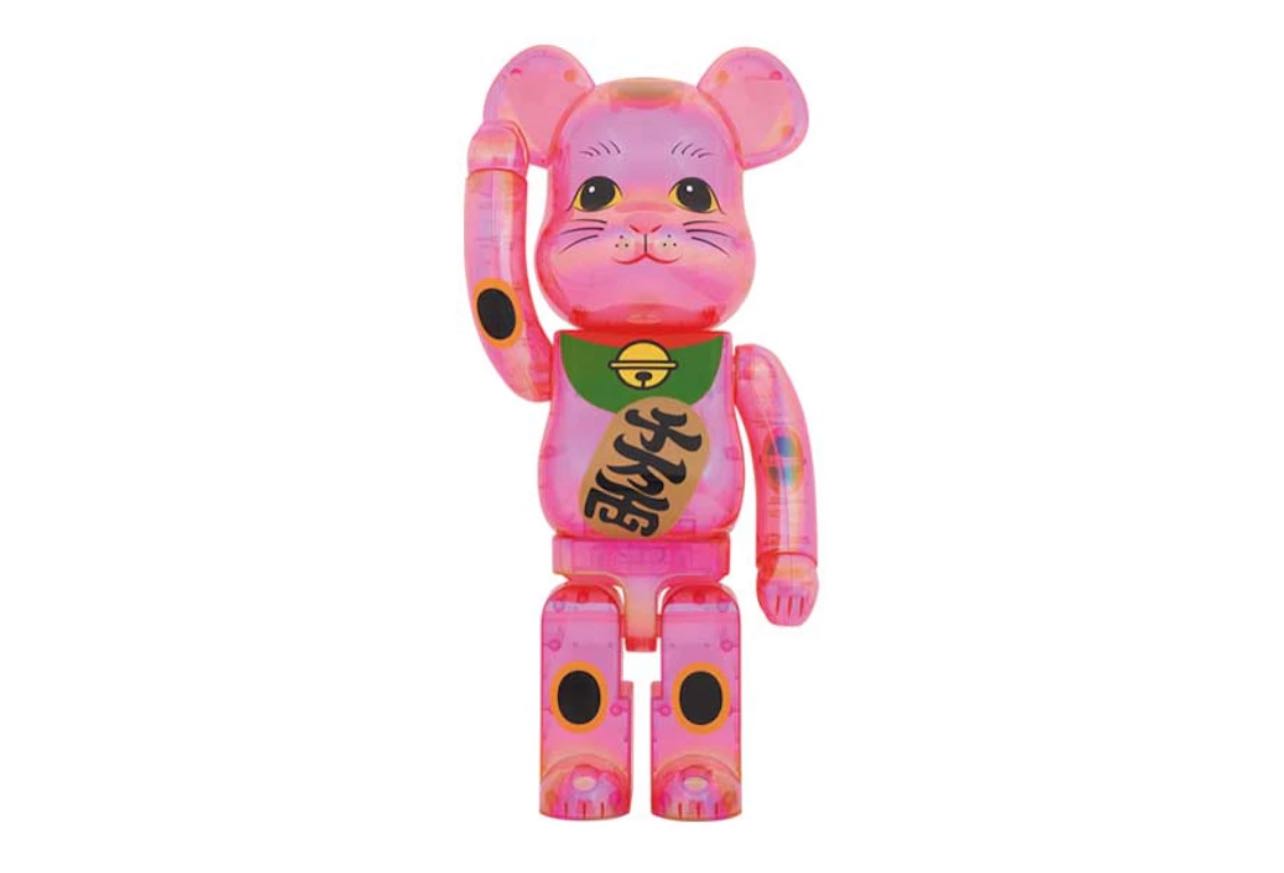 Bearbrick Maneki Neko Pink Clear 1000%