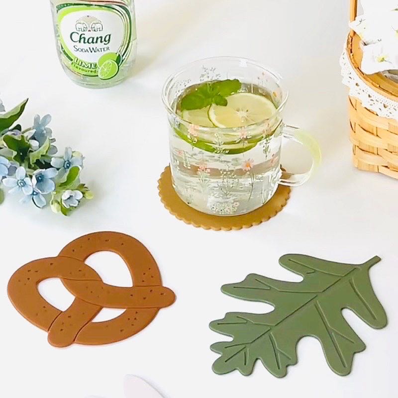 🌿🥨𝓝𝓪𝓽𝓾𝓻𝓮 𝓒𝓸𝓪𝓼𝓽𝓮𝓻 𝓢𝓮𝓽🍪🌱 เซตแผ่นรองแก้วซิลิโคนทนร้อน