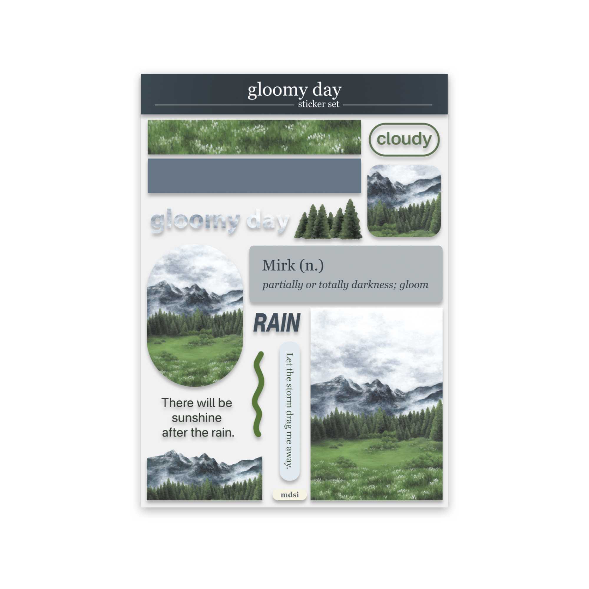 gloomy day - sticker set