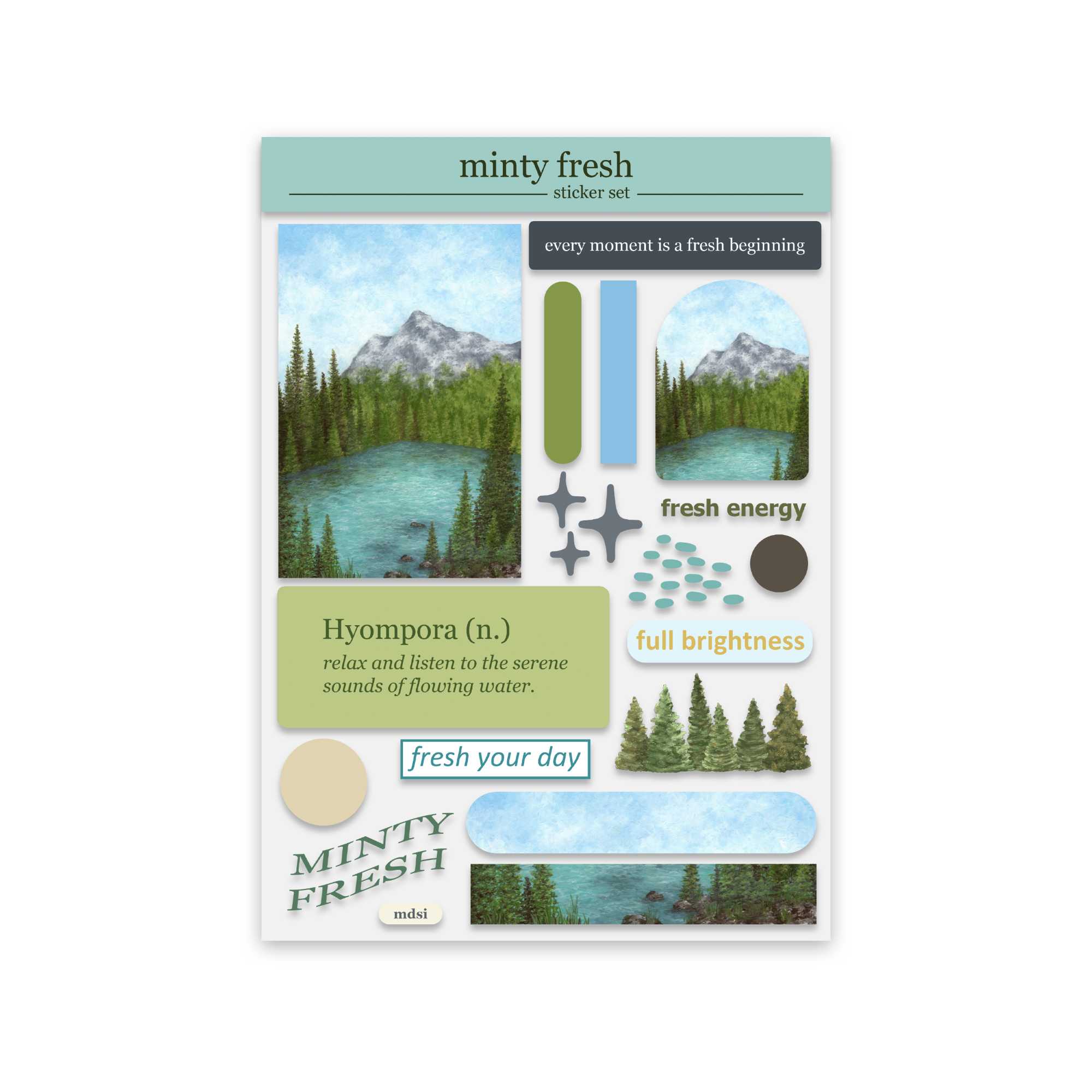 minty fresh - sticker set