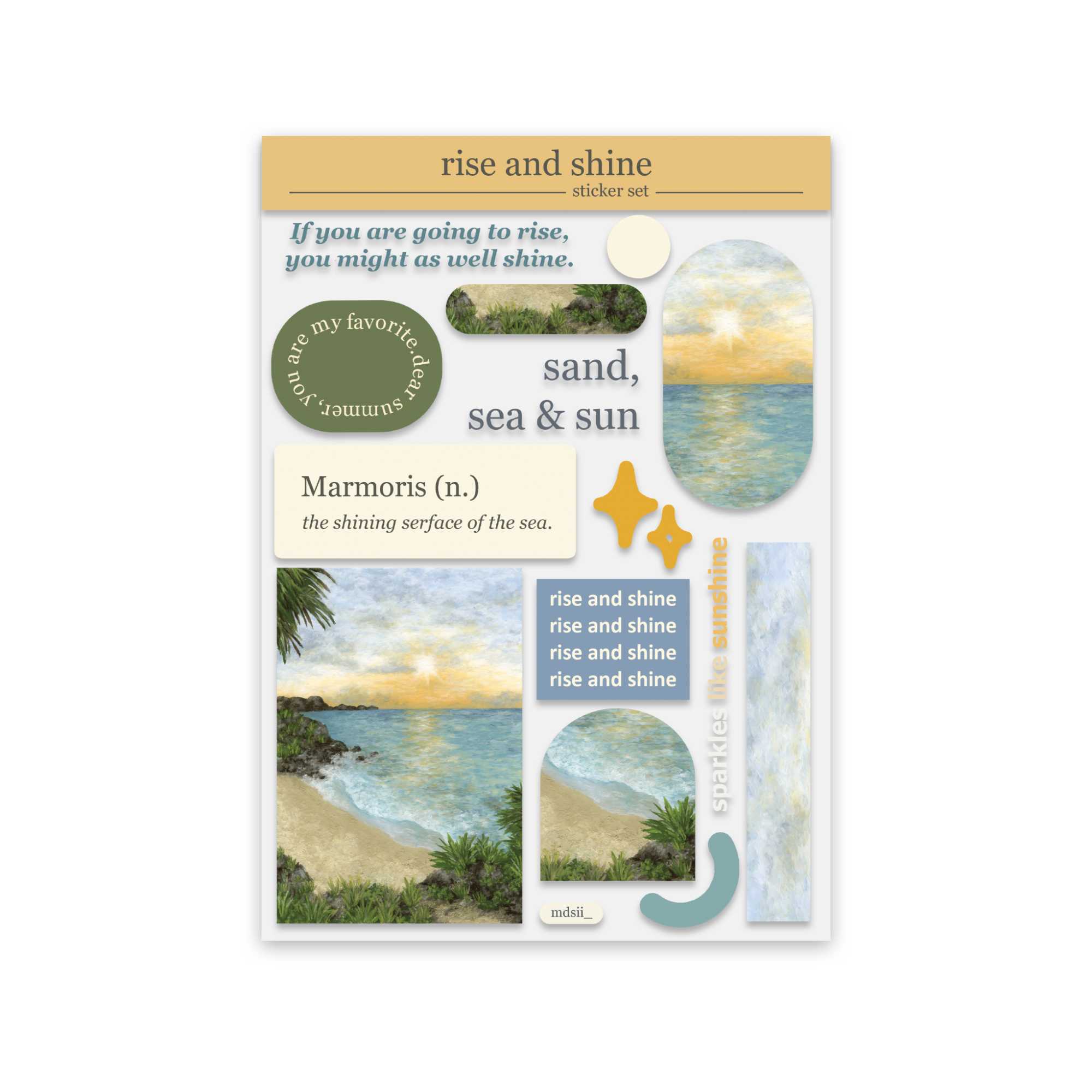 rise and shine - sticker set