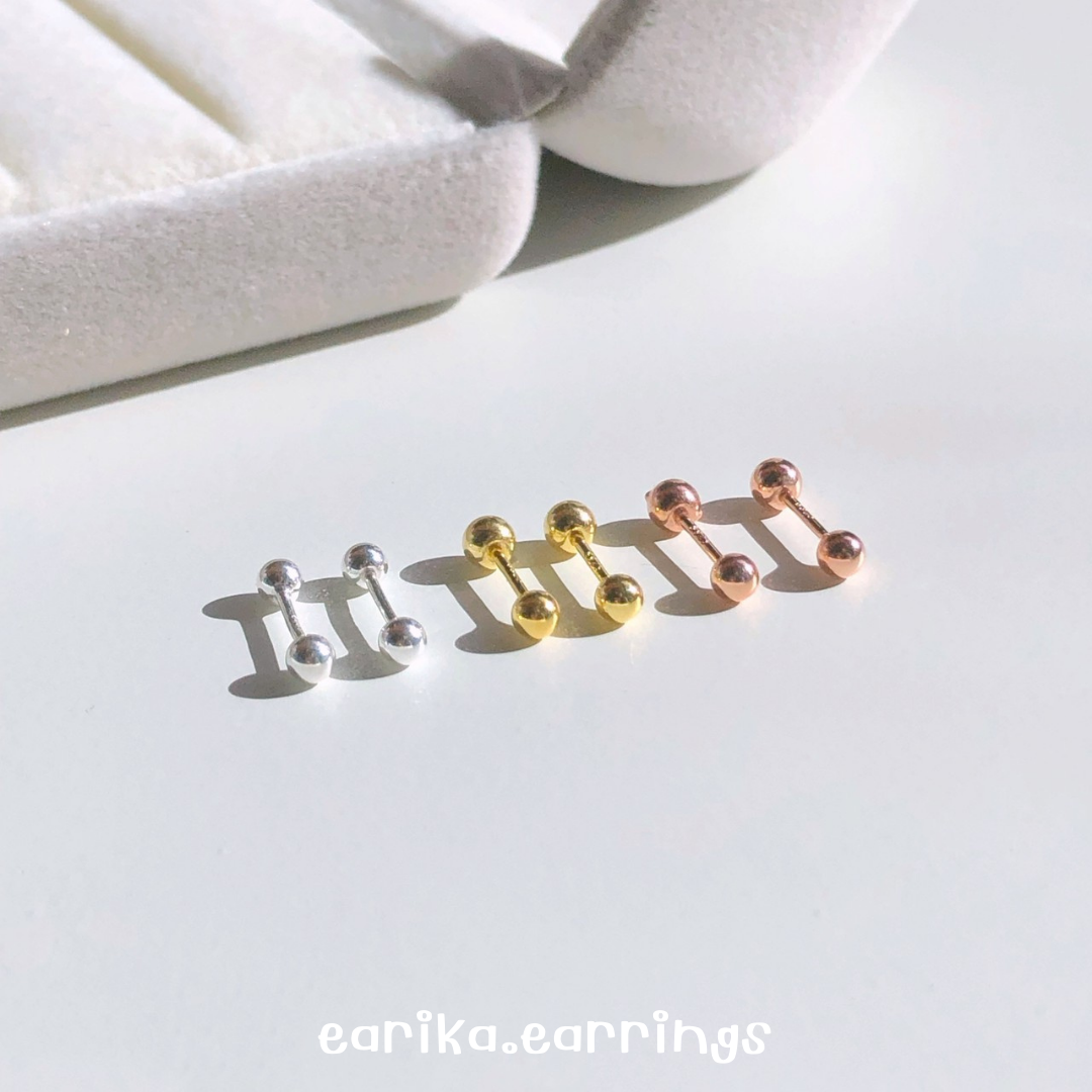 earika.earrings - dot piercing จิวหูเม็ดกลมเงินแท้ (ราคาต่อชิ้น) เหมาะสำหรับคนแพ้ง่าย
