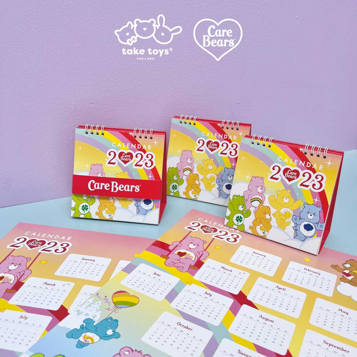 Care Bears Calendar- ปฏิทิน 2023 ปฏิทินตั้งโต๊ะ/โปสเตอร์ ลายแคร์แบร์