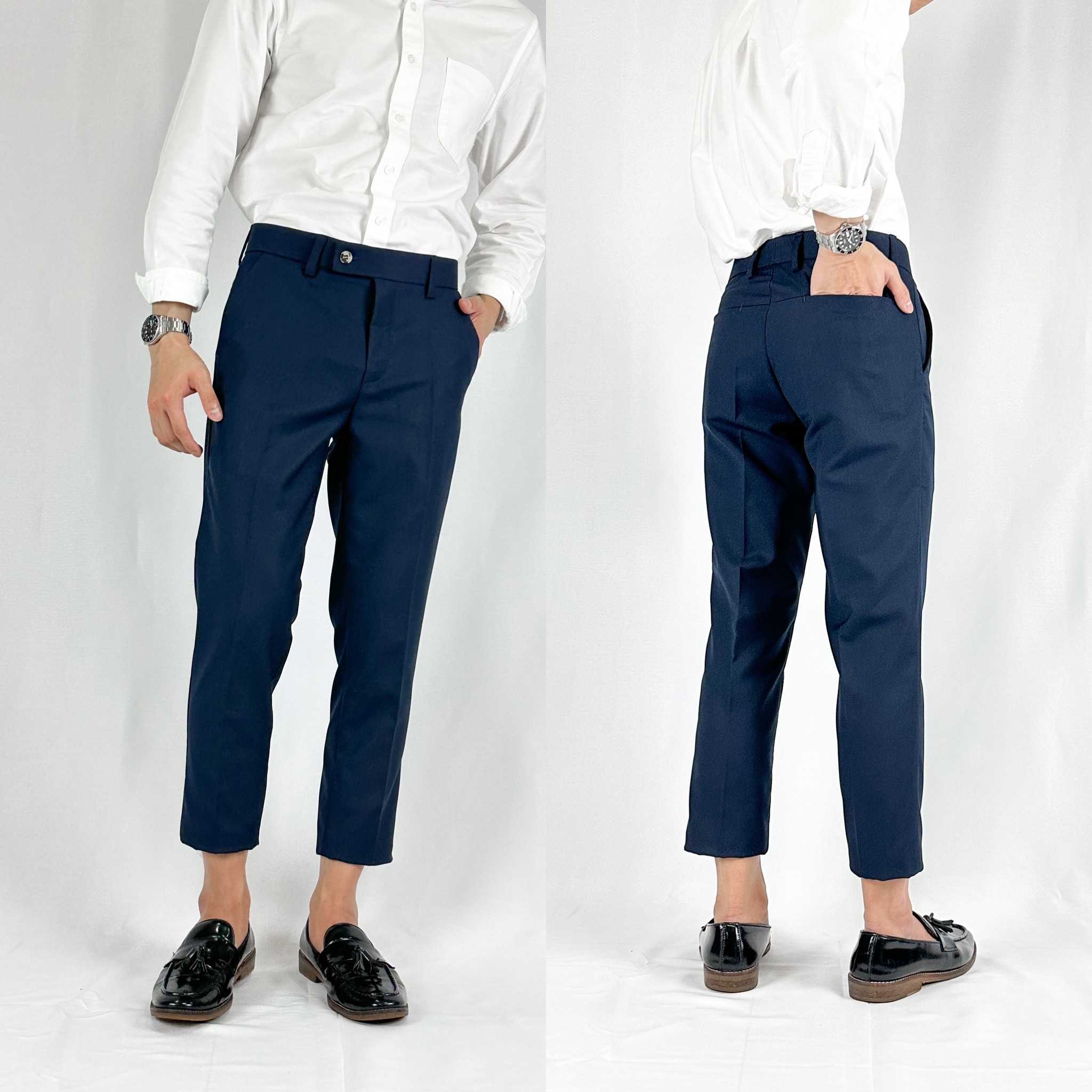 กางเกงผู้ชาย Signature pants สีกรม