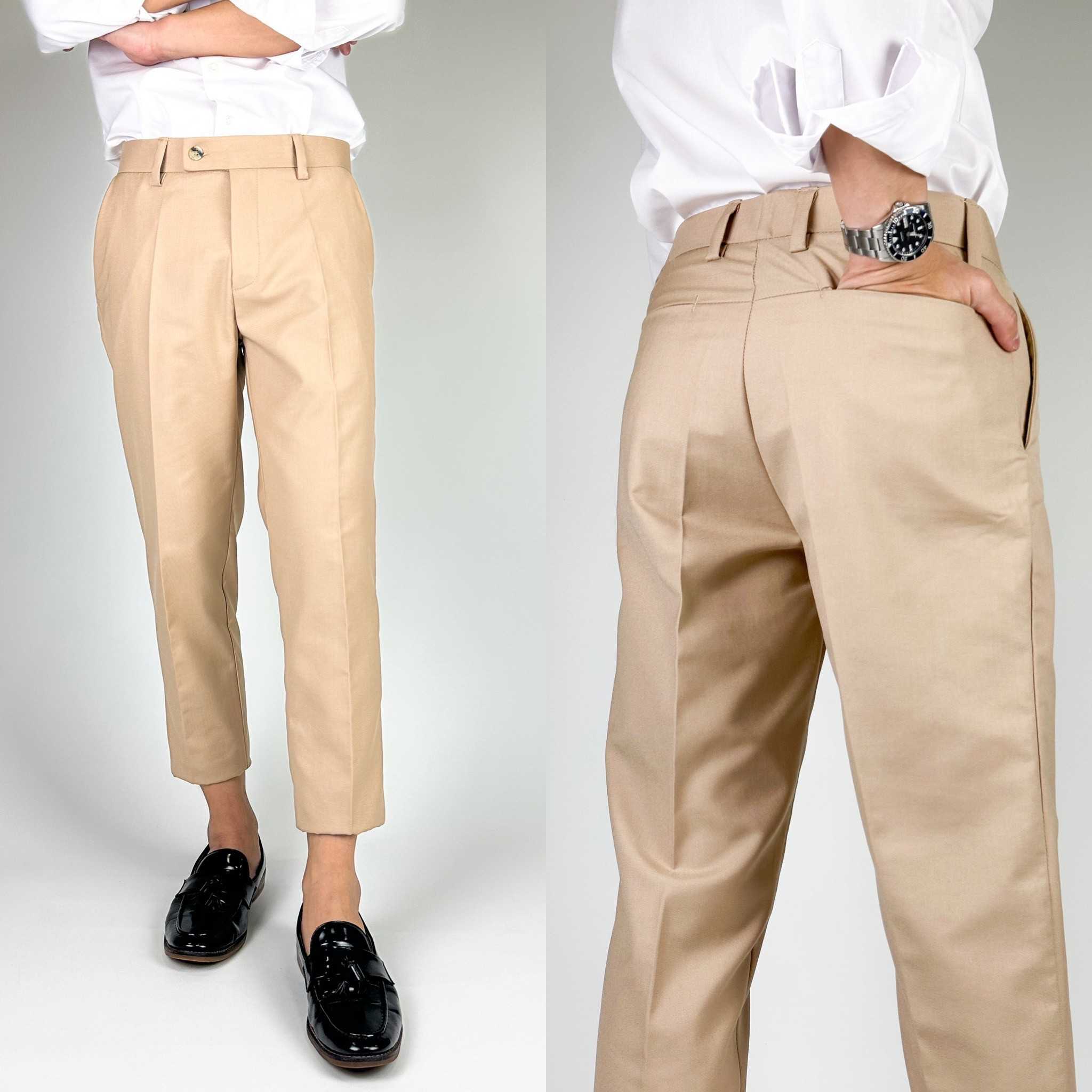 กางเกงผู้ชาย Signature pants สีโบน