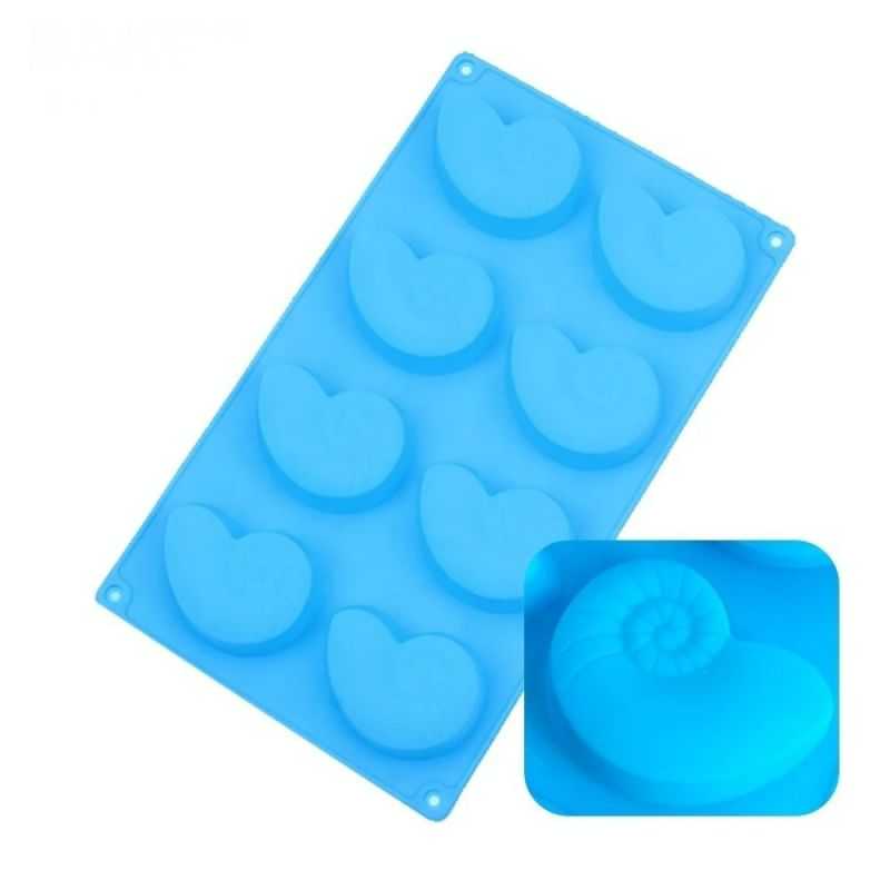 บล็อคซิลิโคน รูปทรงหอย มี 8 ช่อง Shell Silicone ซิลิโคน หอย