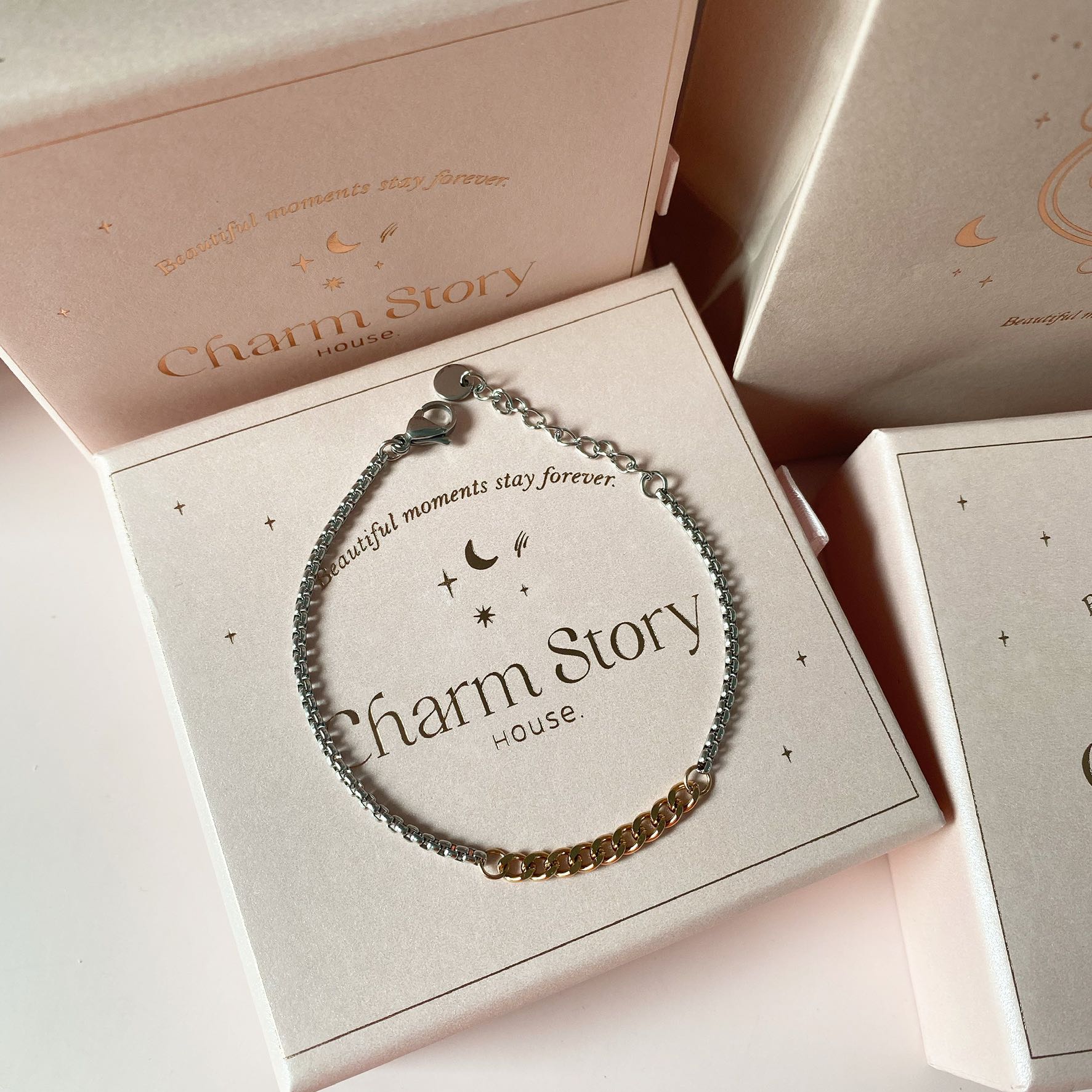 Moon rose gold bracelet 