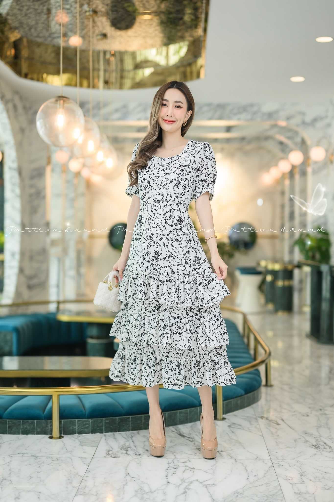 Dolly My Ap'sy Dress#1317 ชุดเดรส รุ่นขนมชั้น มากี่ครั้งก็ปัง สวยเจ้าหญิงม๊ากกก♥️