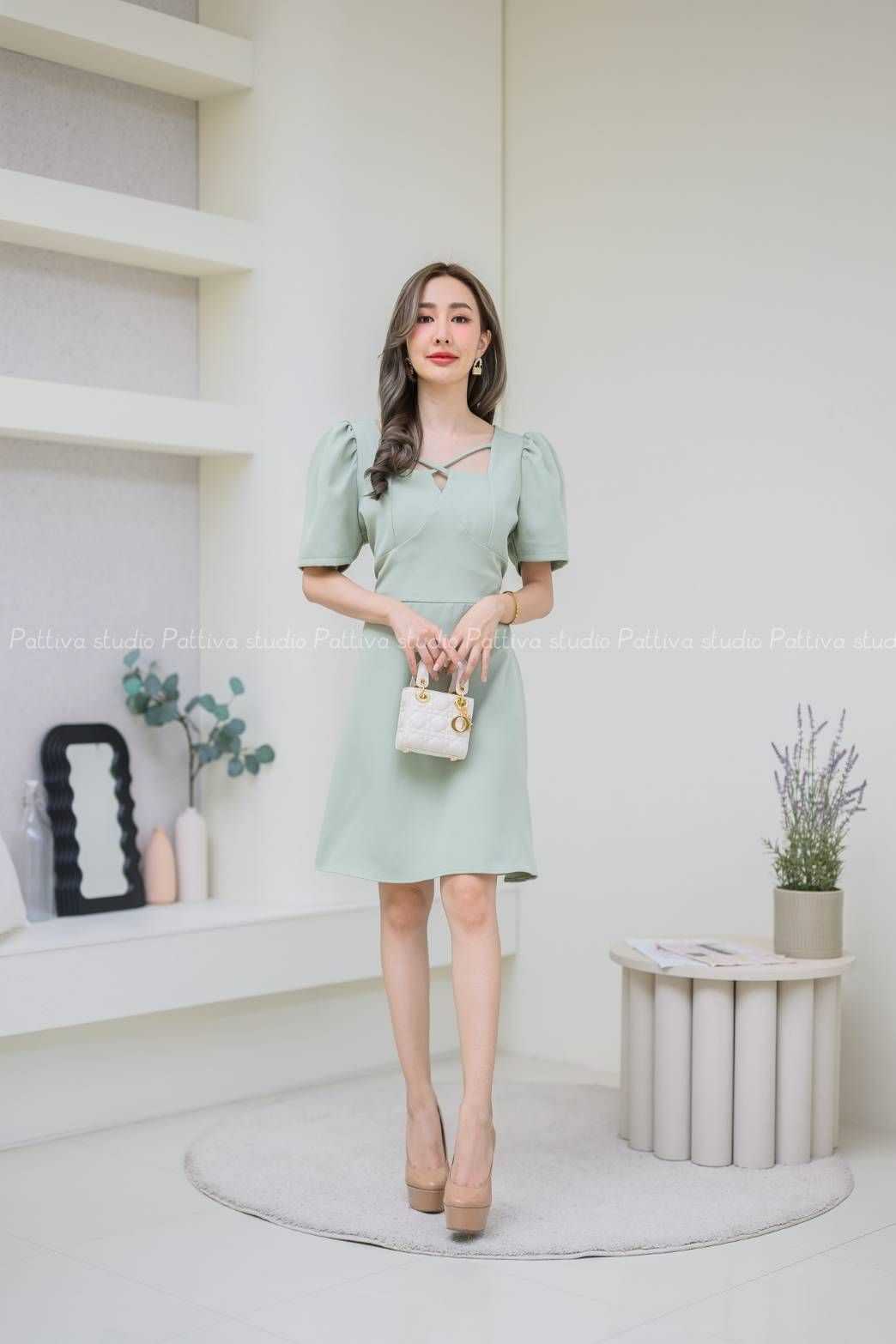Dolly My Ap'sy Dress#1432 ชุดเดรส แมทได้ทุกลุคน๊าผ้า Luxury barbie เนื้อหนานุ่มทิ้งตัวดูดีมากๆเลยค่ะ