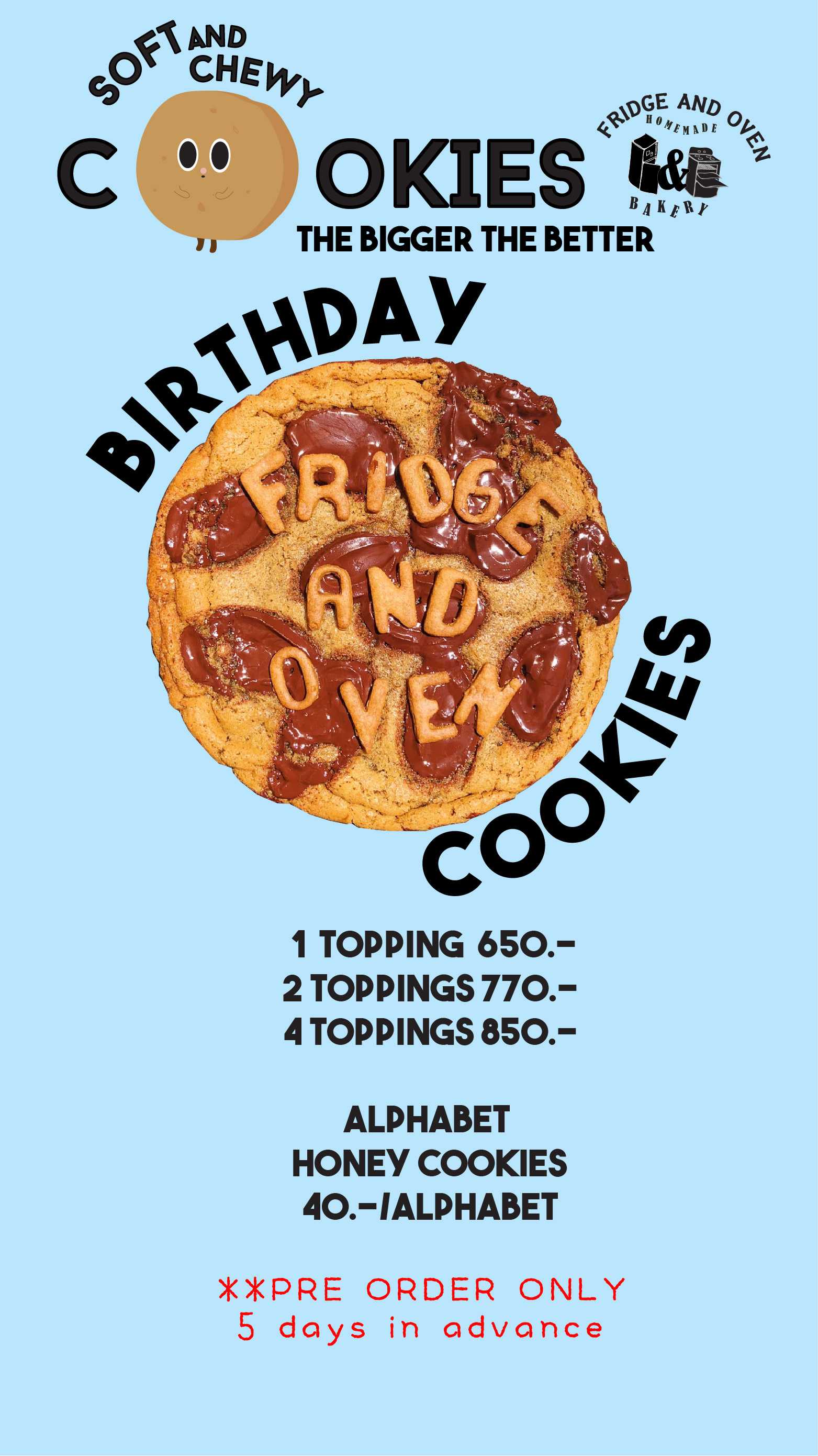 Birthday Soft baked cookie (Pre-order only)