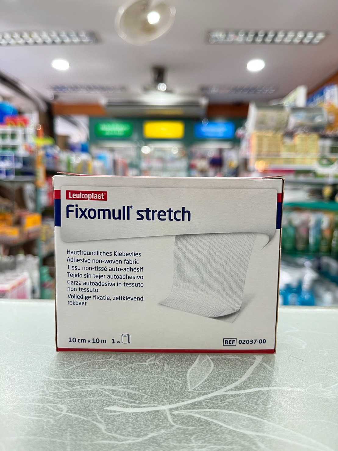 Fixomull stretch ฟิกซ์โซมูล เทปปิดแผลที่มีการแพ้ต่ำ ขนาด 10 cm. x 10 m. (1 กล่อง)