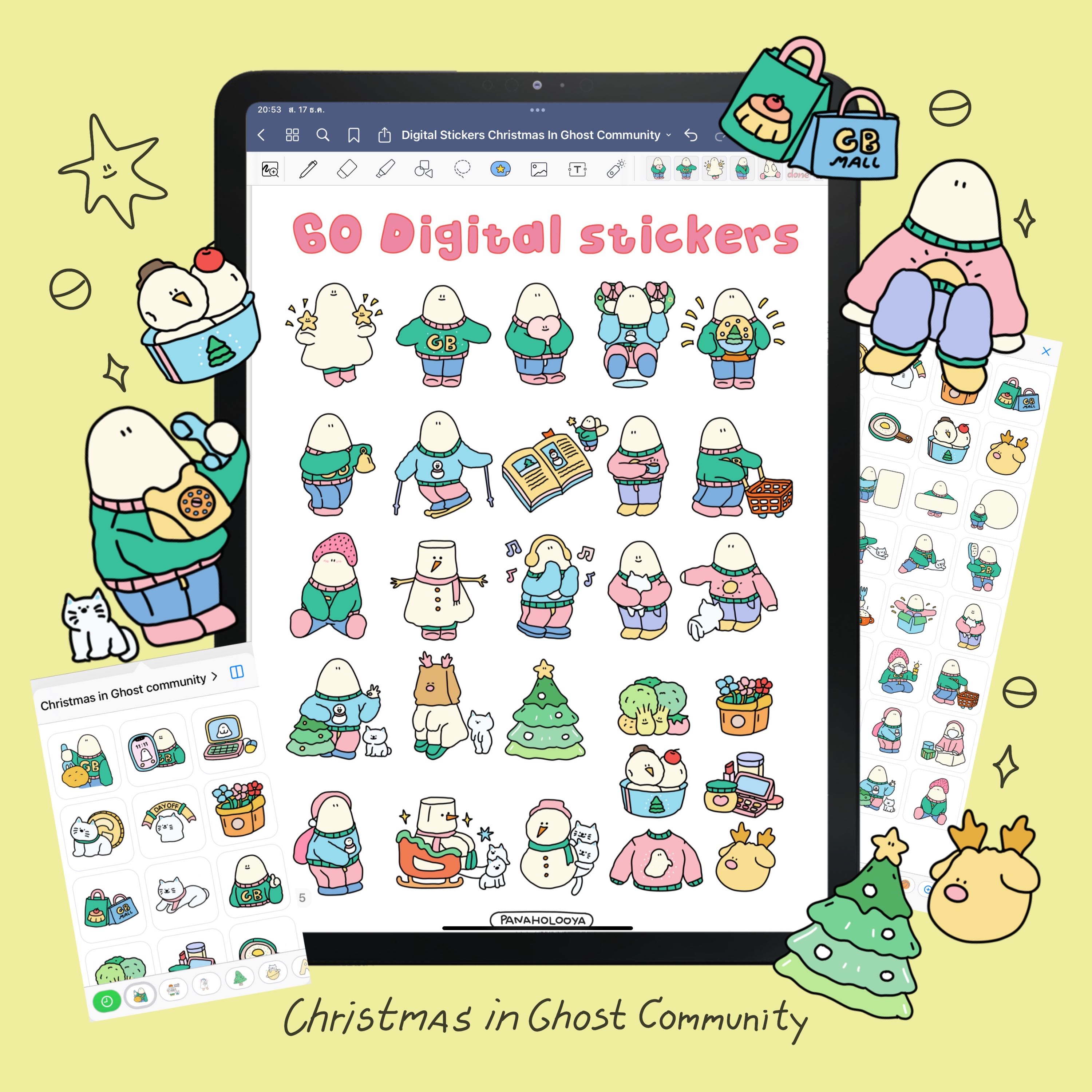 Digital Stickers Christmas in Ghost Community