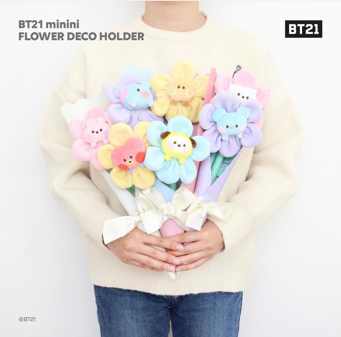 พร้อมส่ง🎉 BT21 Minini flower deco holder ของแท้100%
